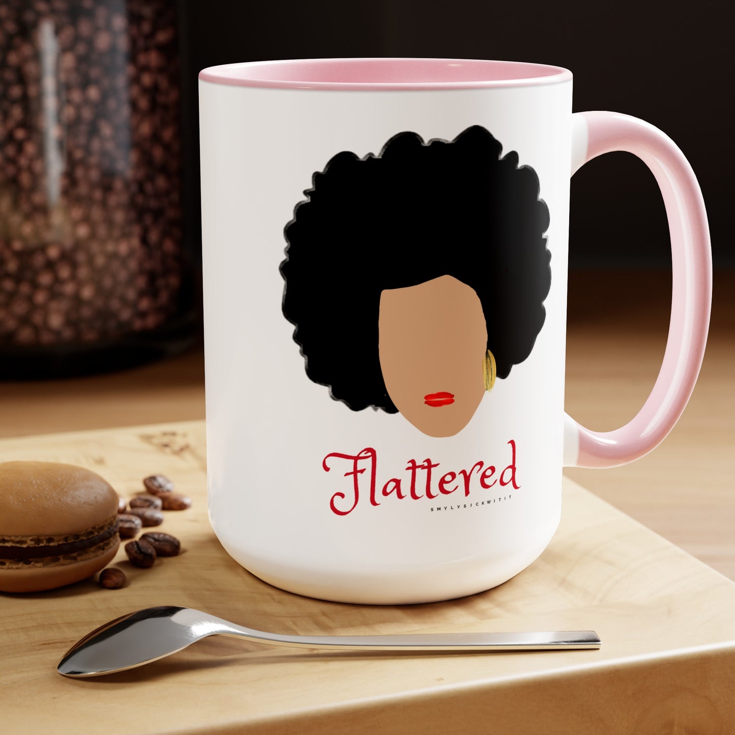 Flattered Two-Tone Coffee Mugs, 15oz
