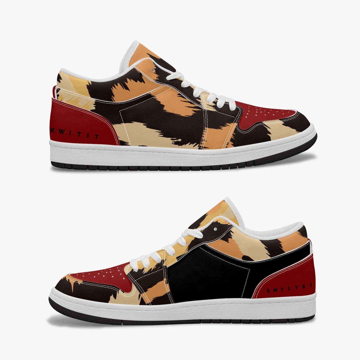Flooded Jungle Type 2 Low-Top AJ1 Leather Sneakers