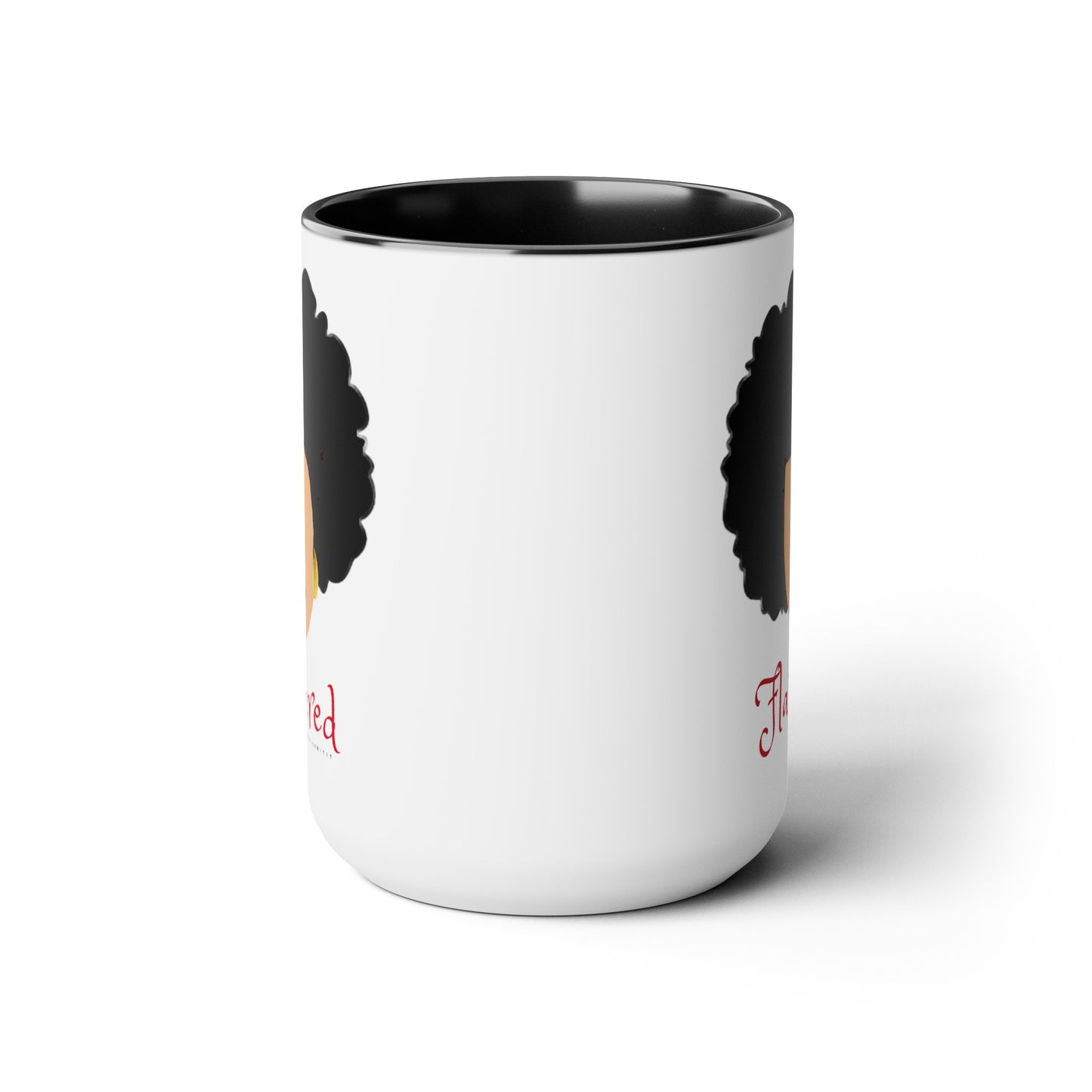 Flattered Two-Tone Coffee Mugs, 15oz