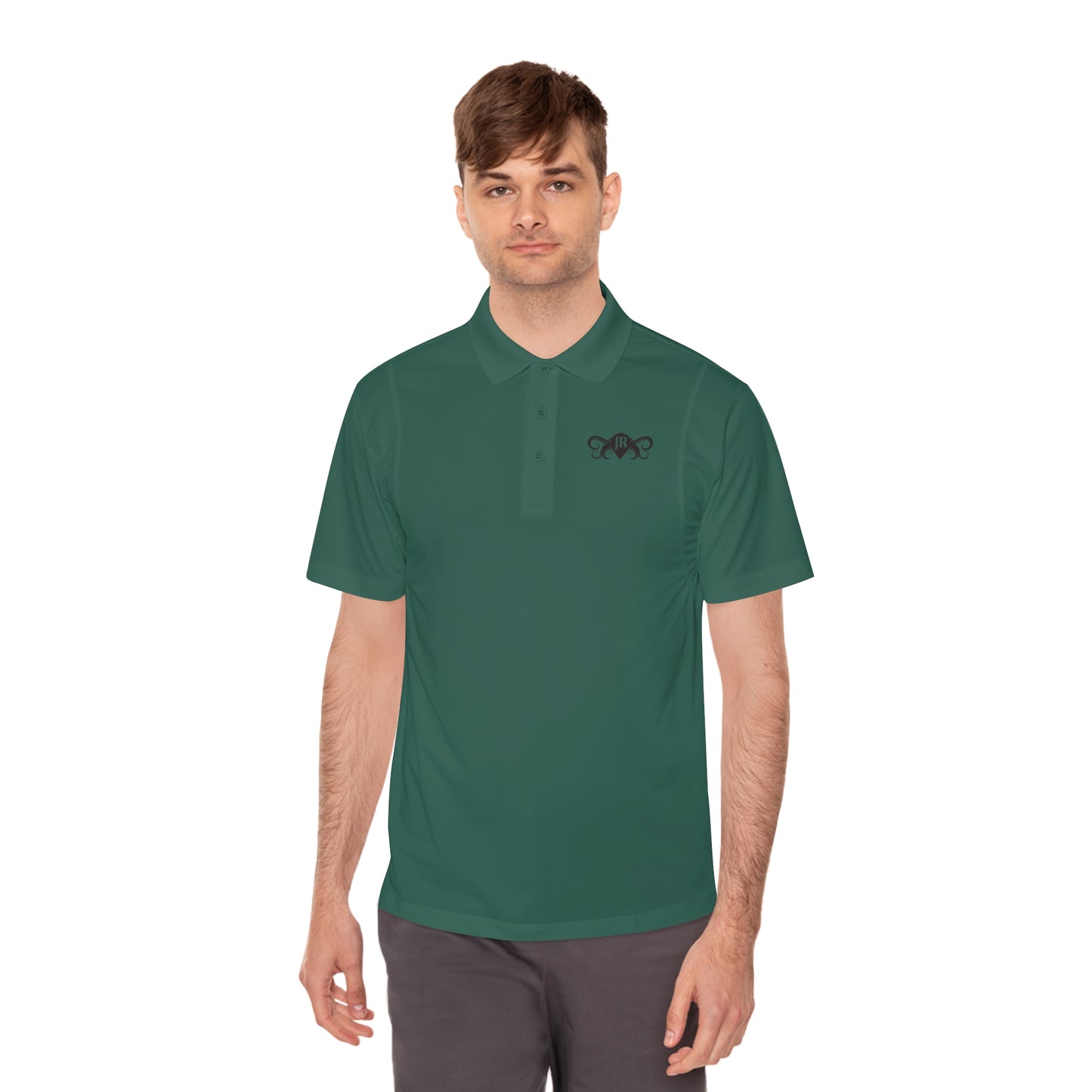JR Men's Sport Polo Shirt - Classic White with Stylish Logo