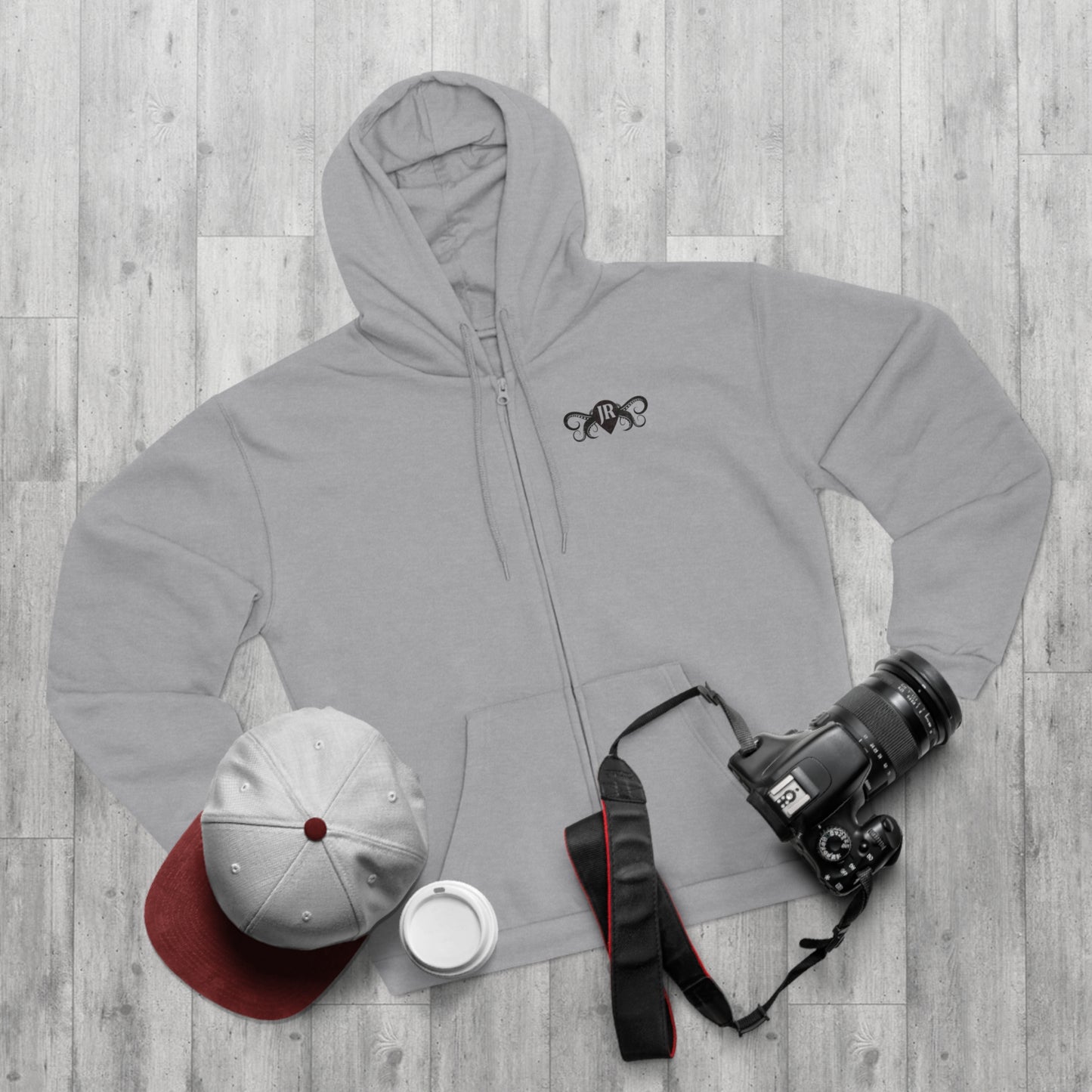 JR Unisex Hooded Zip Sweatshirt with Octopus Design - Perfect for Aquatic Lovers