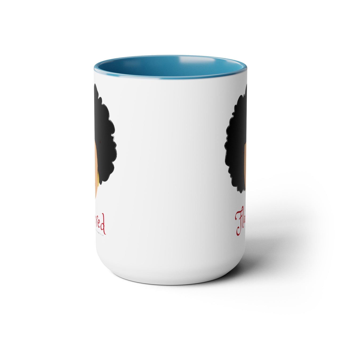 Flattered Two-Tone Coffee Mugs, 15oz