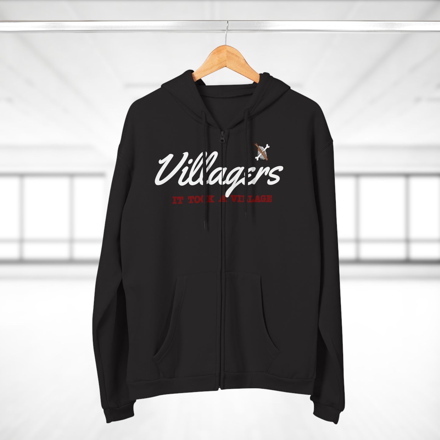Villagers Zip Hoodie - Cozy Unisex Sweatshirt for Community Lovers