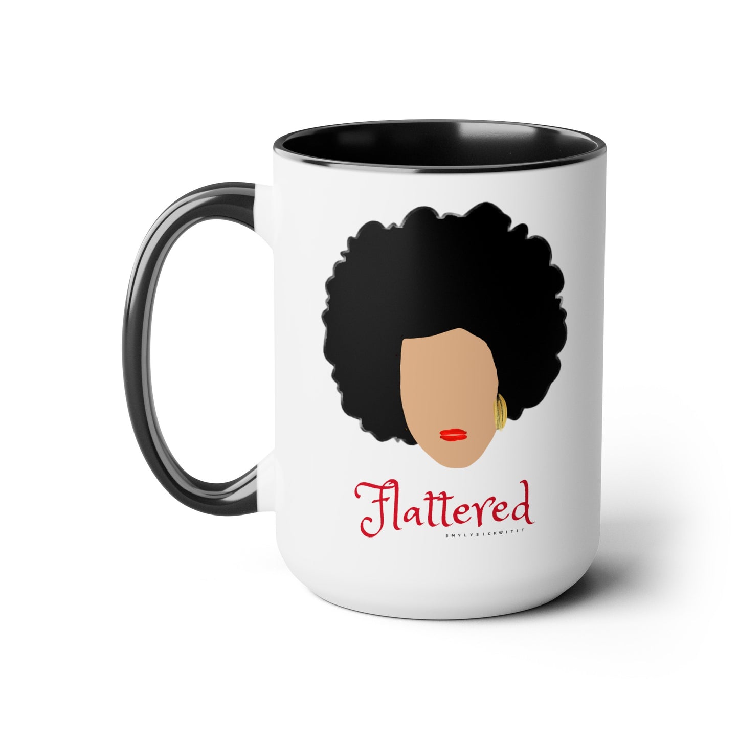 Flattered Two-Tone Coffee Mugs, 15oz
