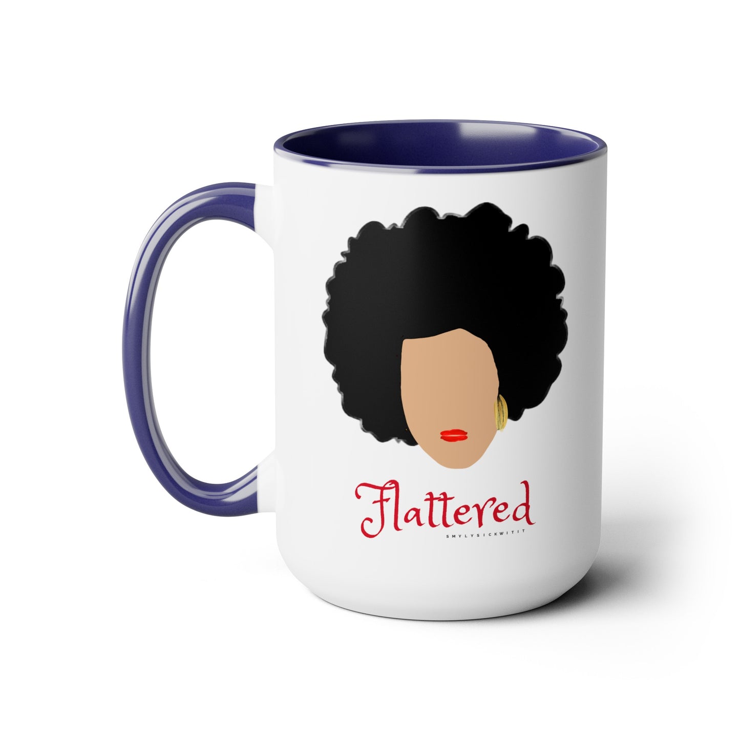 Flattered Two-Tone Coffee Mugs, 15oz