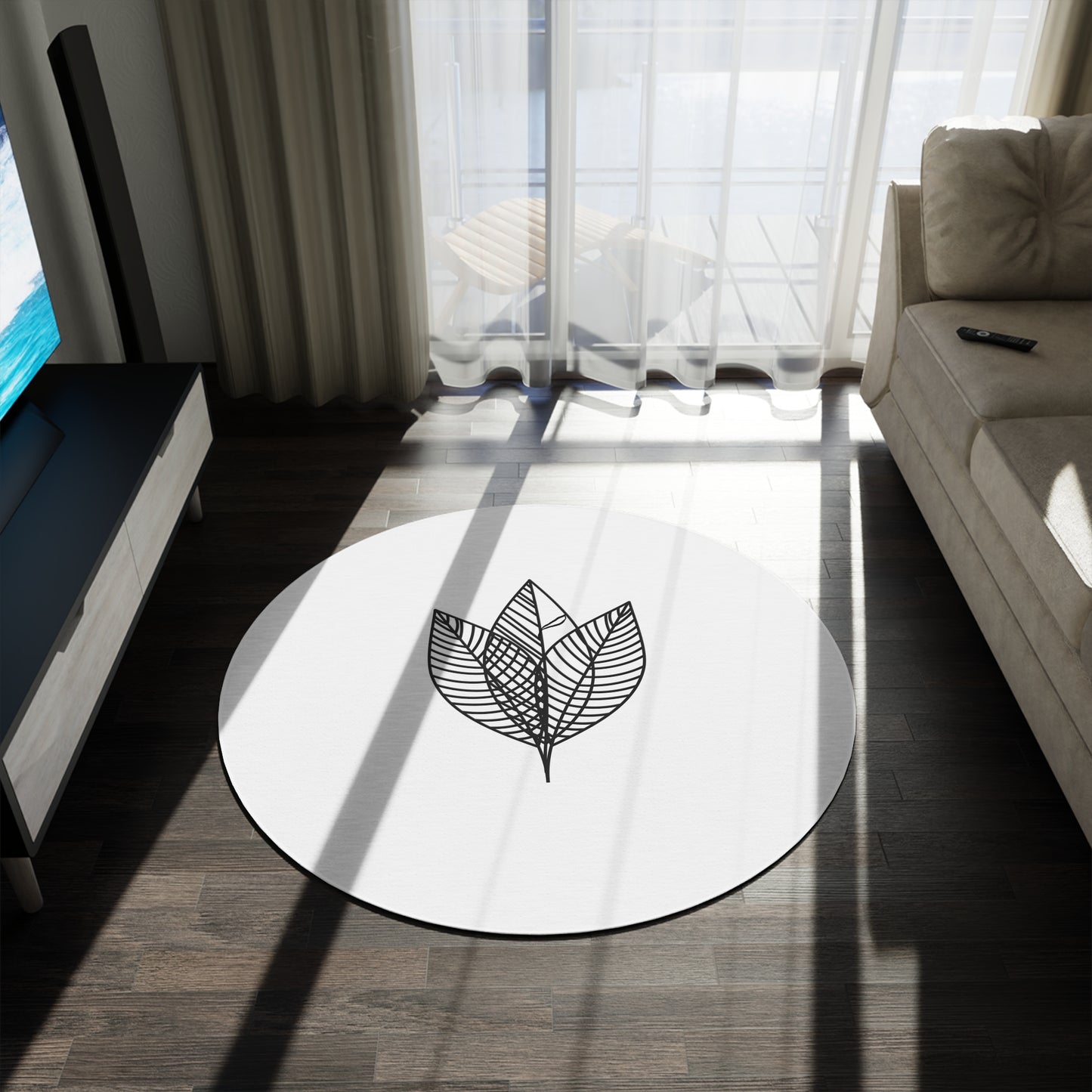 Flooded Flower Round Rug