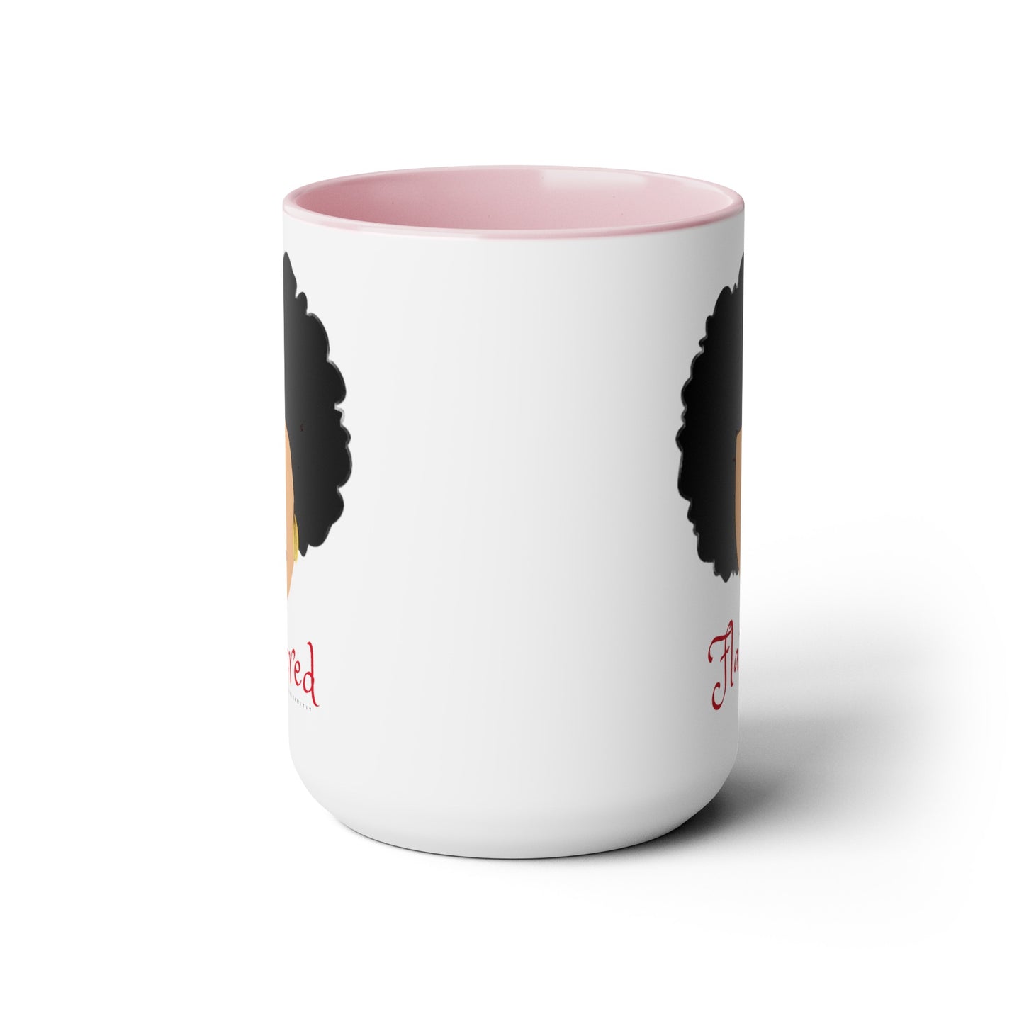 Flattered Two-Tone Coffee Mugs, 15oz