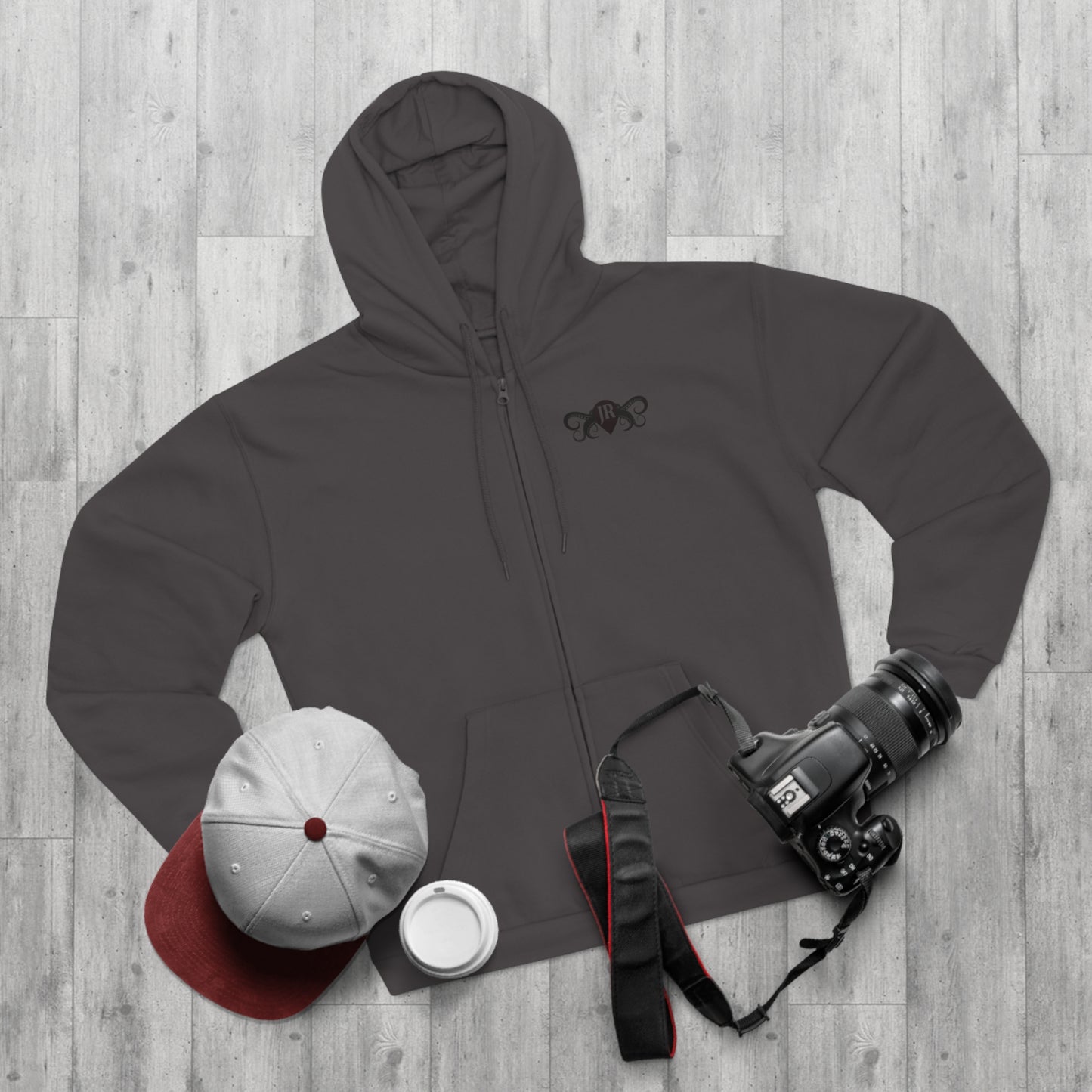 JR Unisex Hooded Zip Sweatshirt with Octopus Design - Perfect for Aquatic Lovers