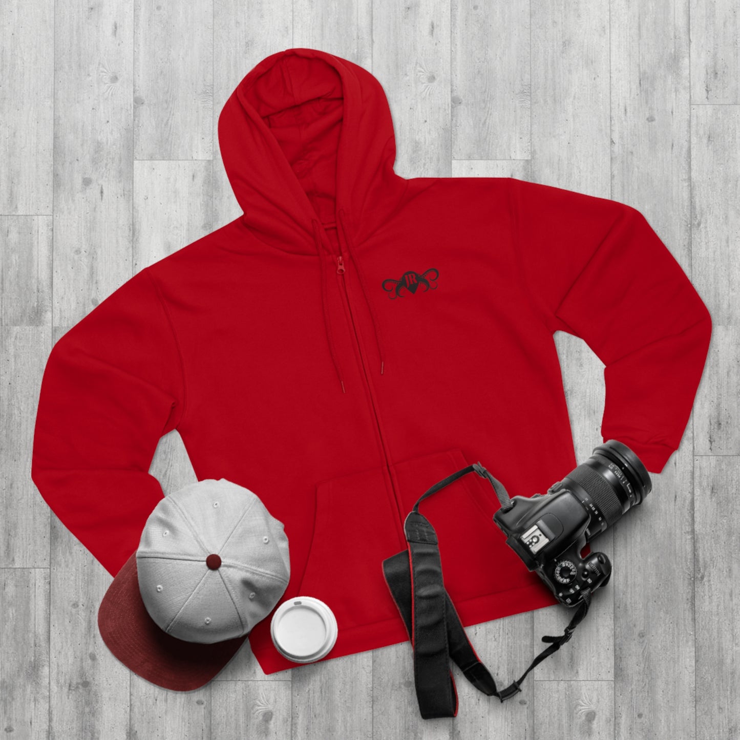 JR Unisex Hooded Zip Sweatshirt with Octopus Design - Perfect for Aquatic Lovers