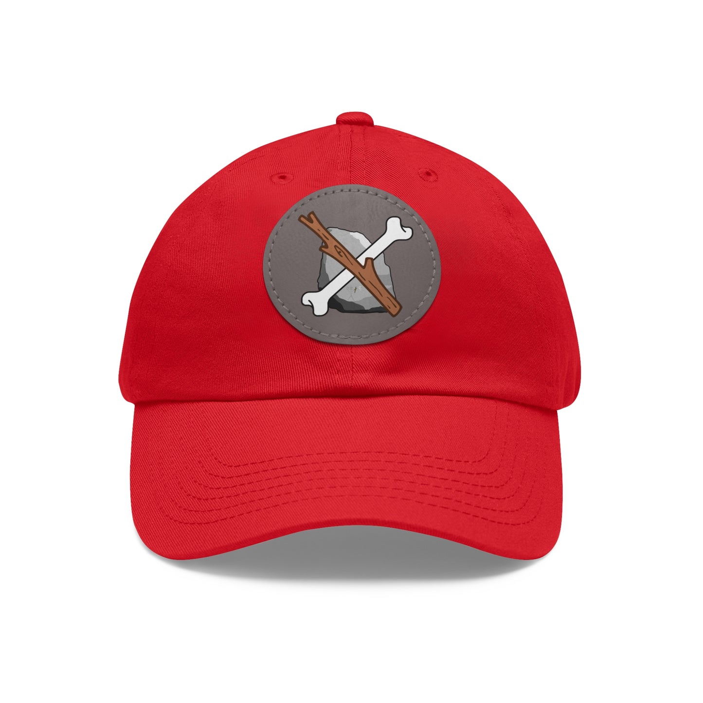 Dad Hat with Leather Patch (Round)