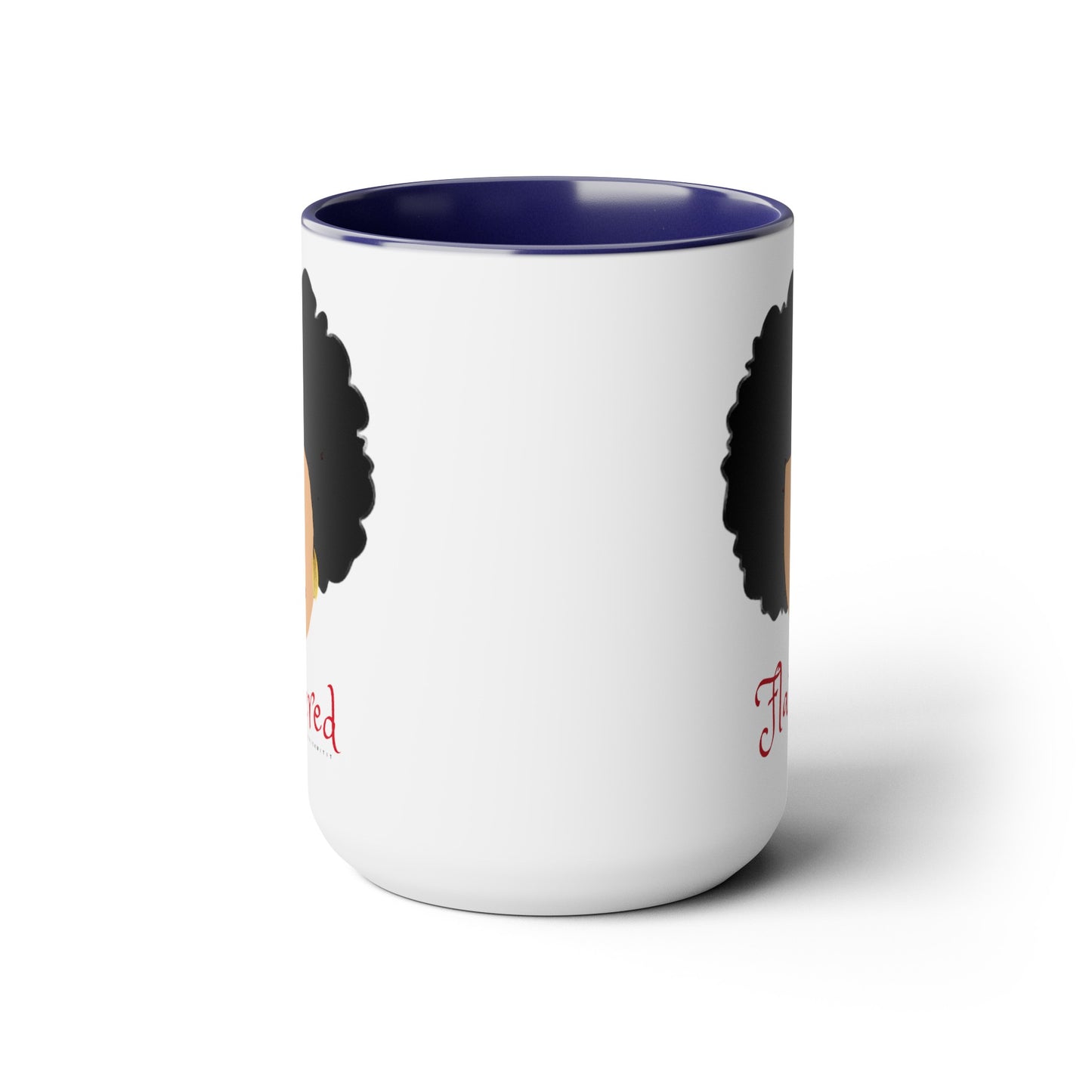Flattered Two-Tone Coffee Mugs, 15oz