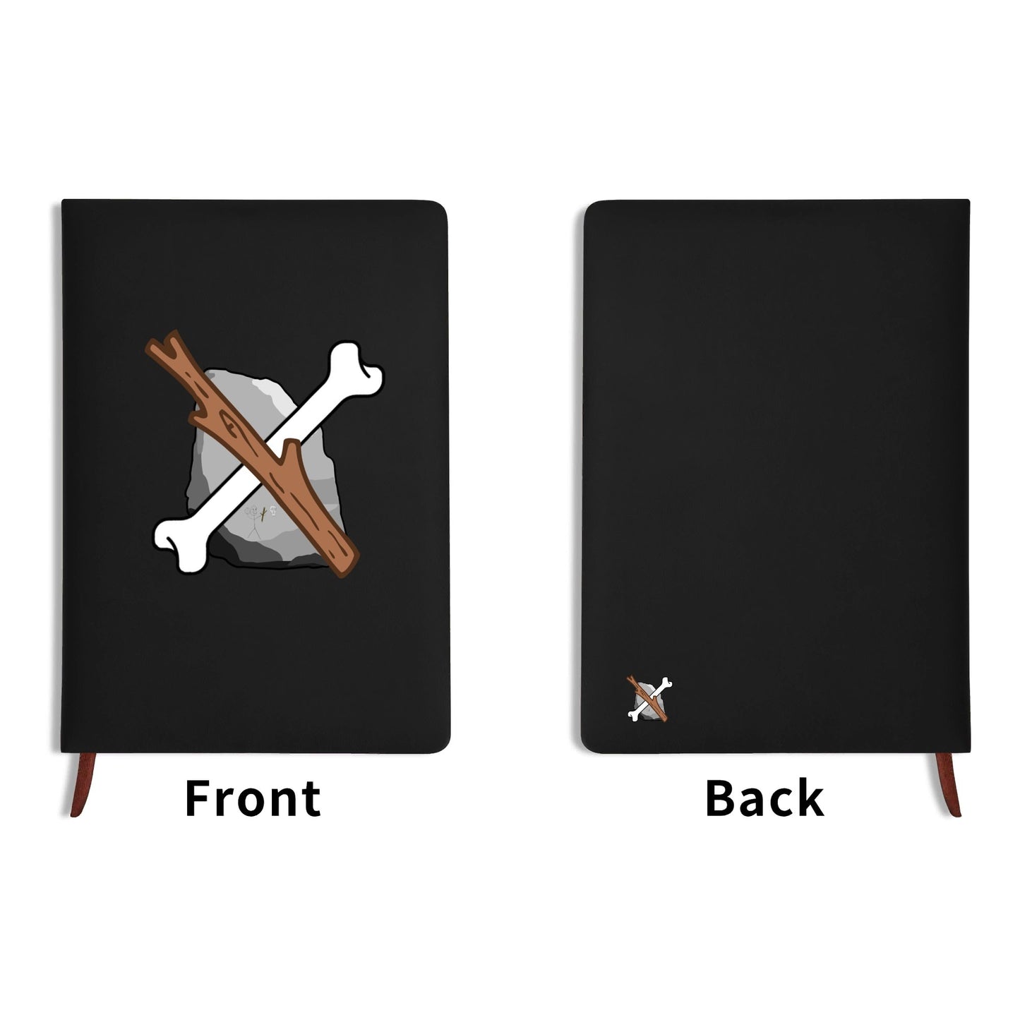 Custom 2 Sides Print PU Black and Brown Notebook