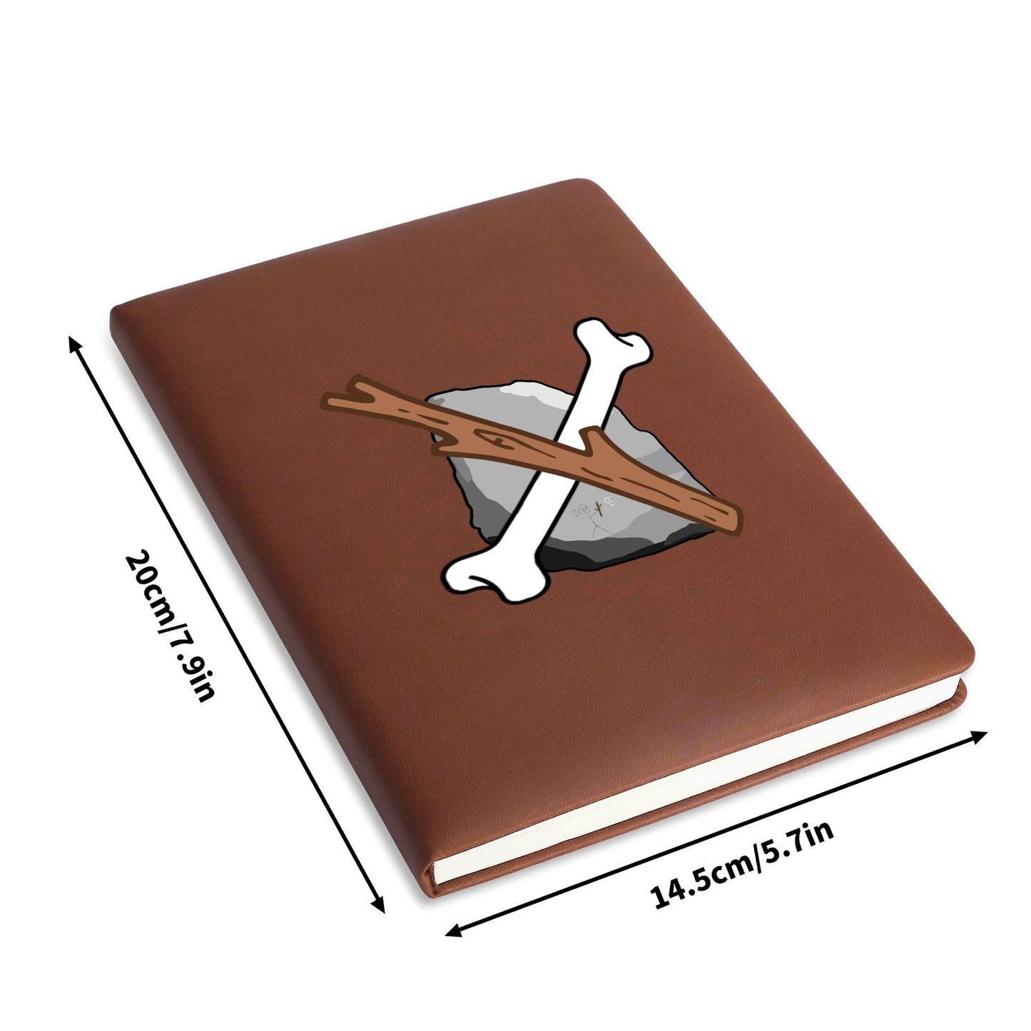 Custom 2 Sides Print PU Black and Brown Notebook