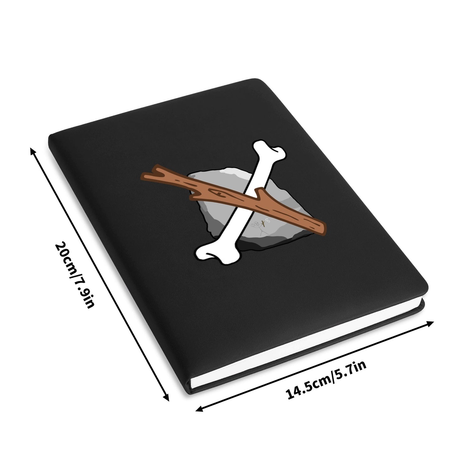 Custom 2 Sides Print PU Black and Brown Notebook