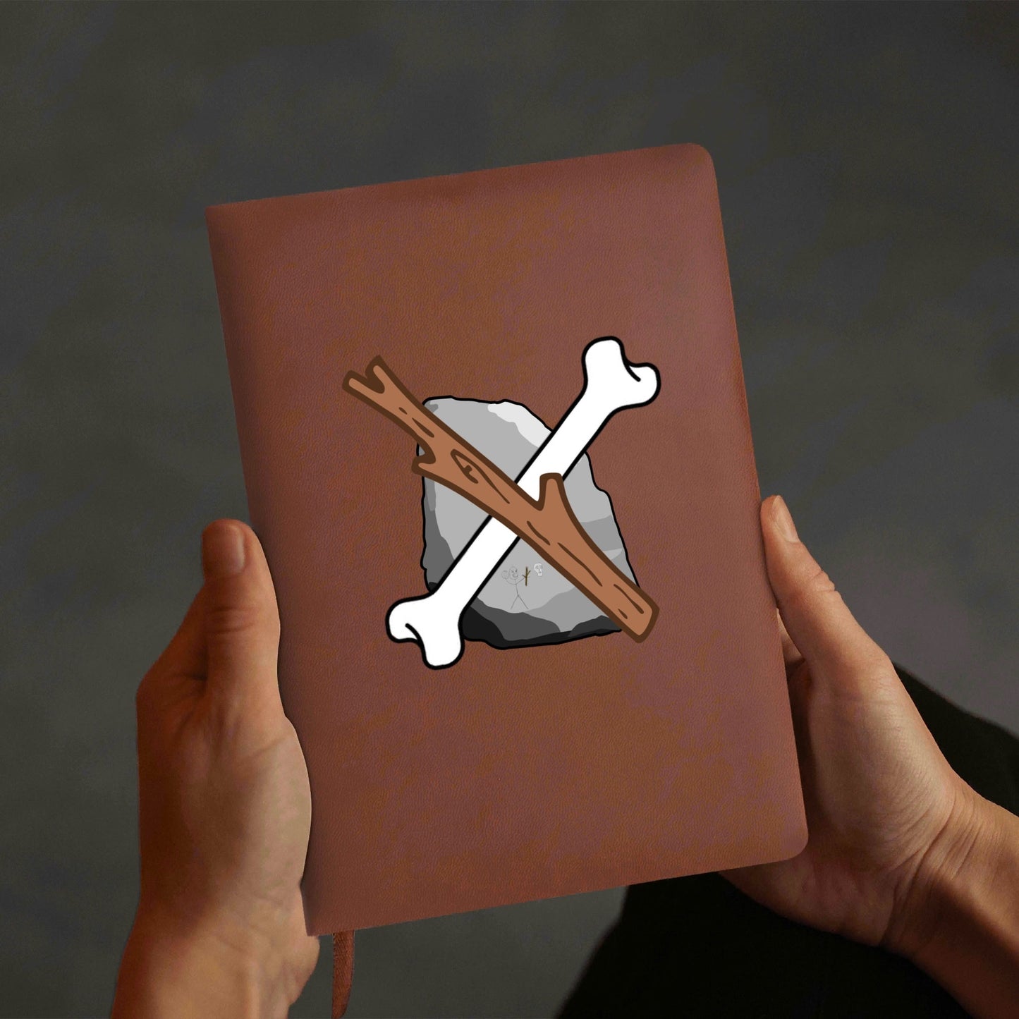 Custom 2 Sides Print PU Black and Brown Notebook