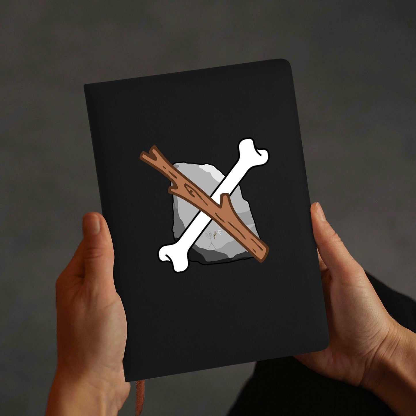 Custom 2 Sides Print PU Black and Brown Notebook