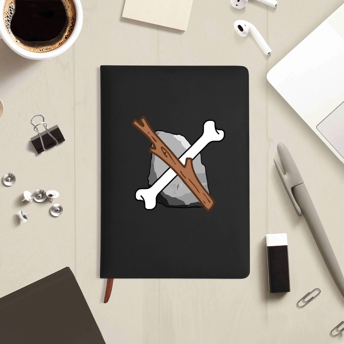 Custom 2 Sides Print PU Black and Brown Notebook