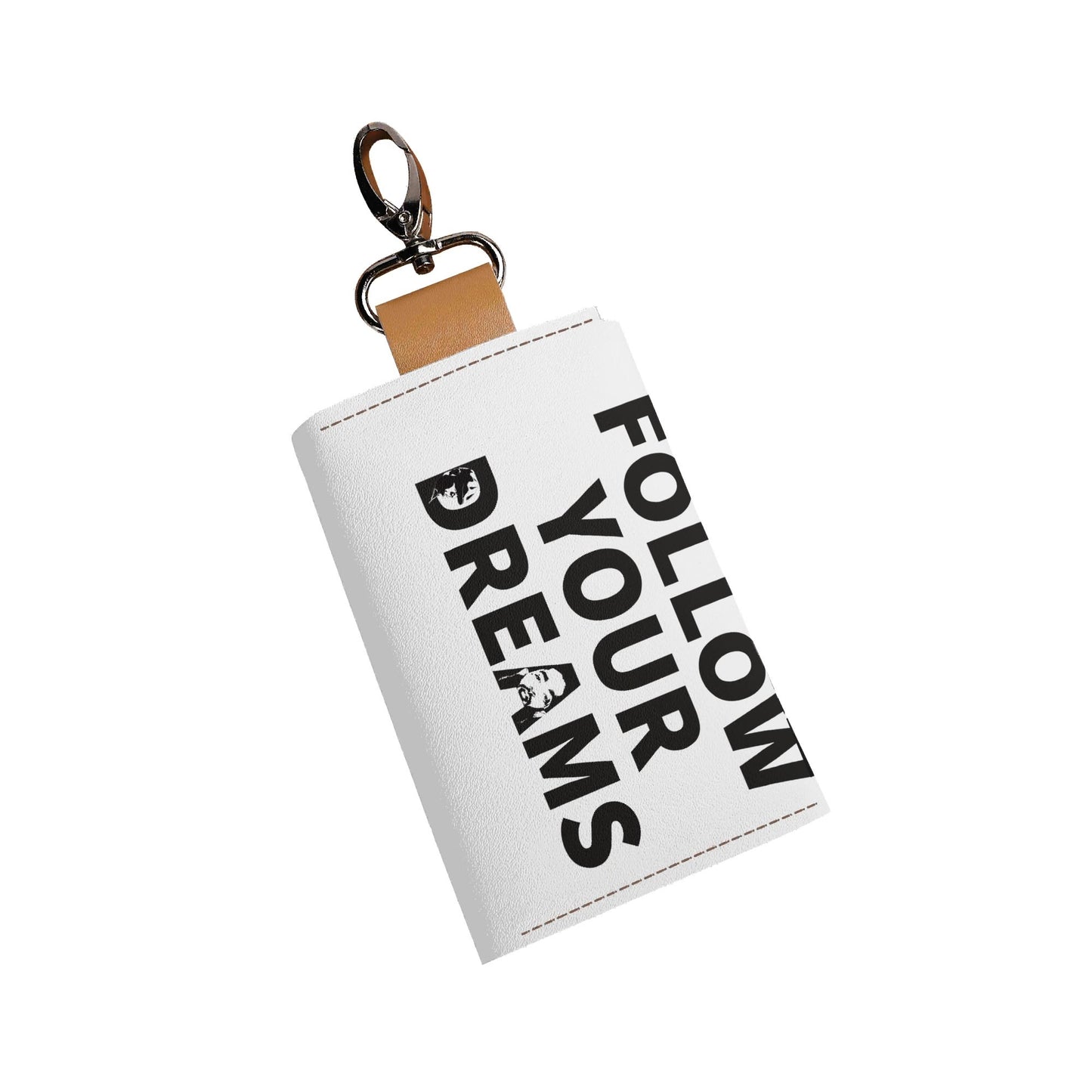 Follow Your Dreams Leather Custom KeyChain Purse