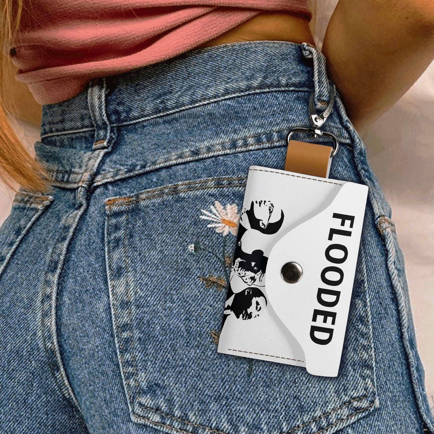 Follow Your Dreams Leather Custom KeyChain Purse