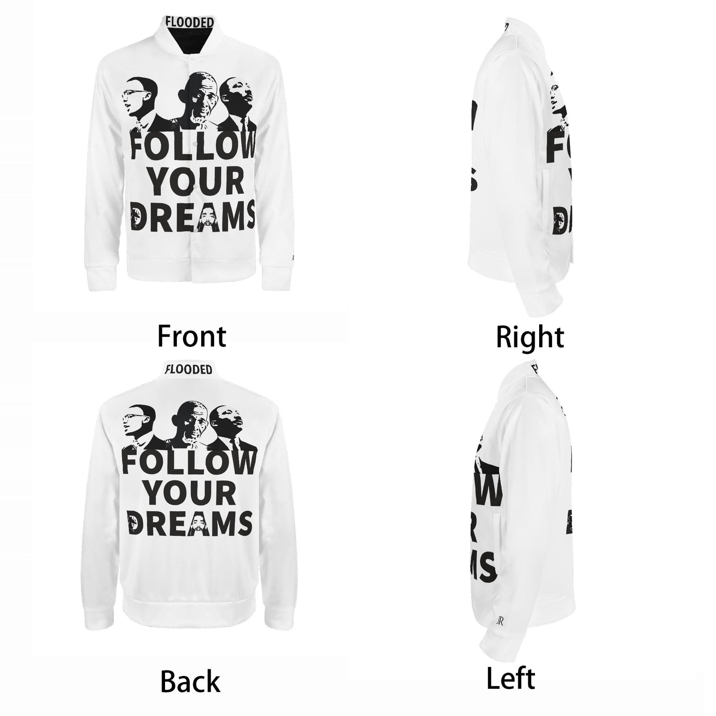 Follow Your Dreams Unisex Fashion Baseball Jacket
