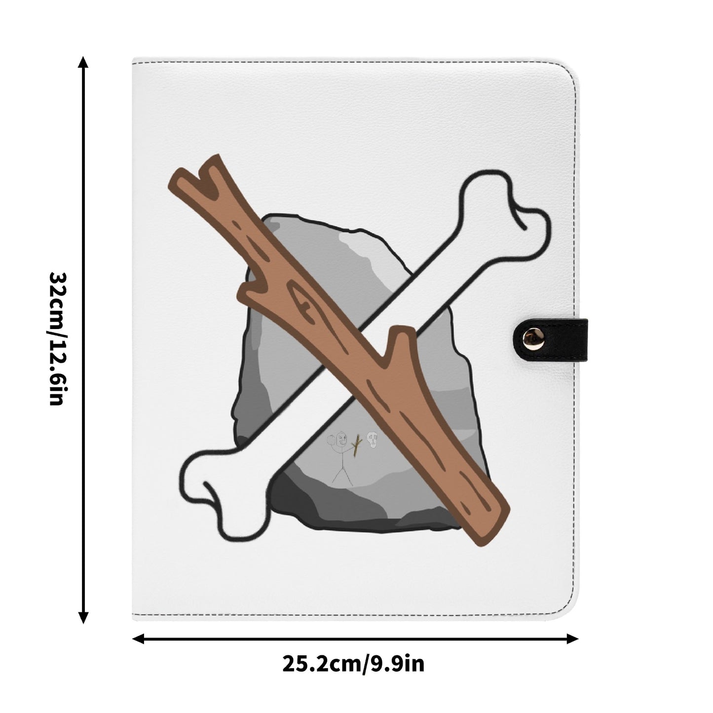 SSB Foldable Leather Portfolio Organizer with Clipboard