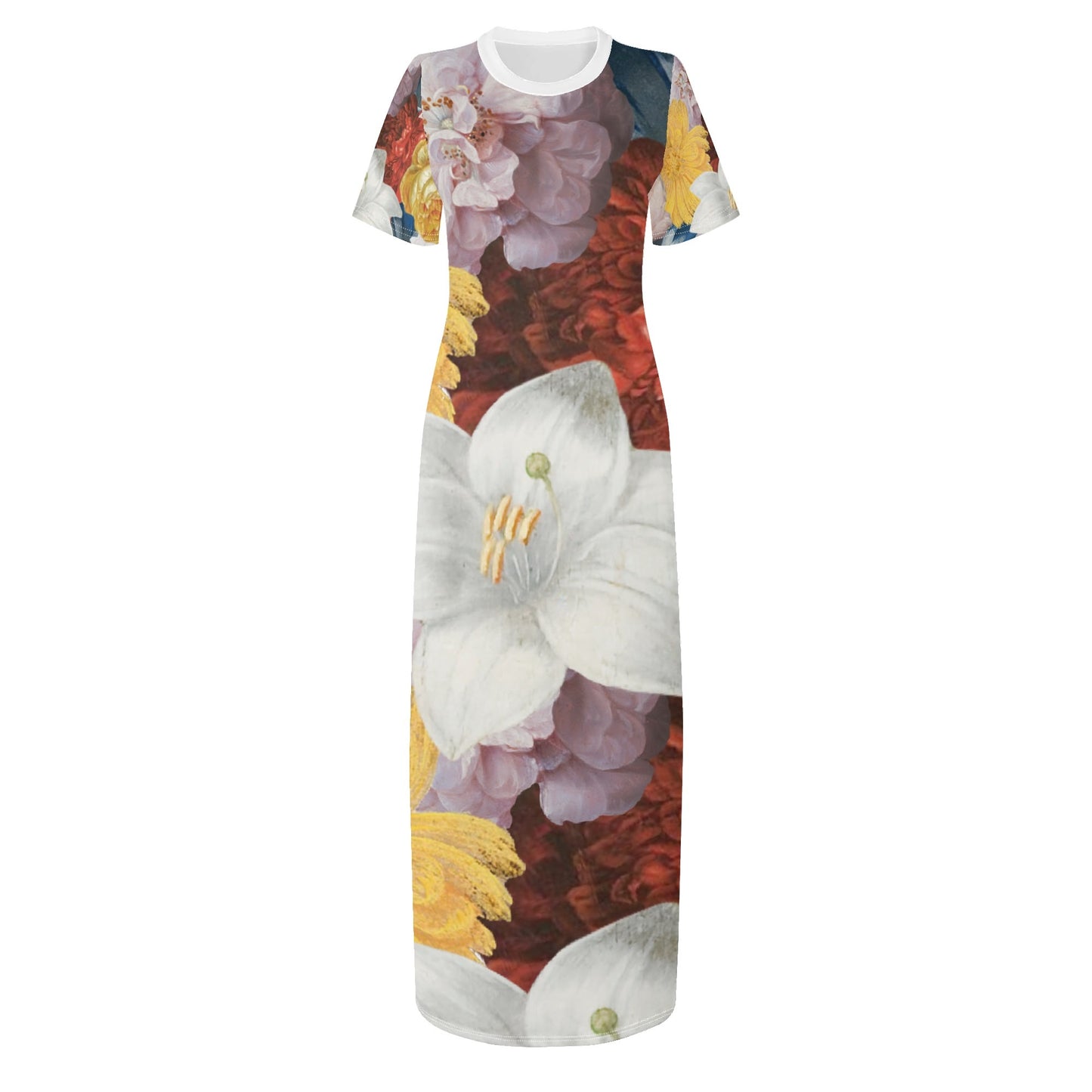FLOODED Womens Short Sleeve Dress Casual