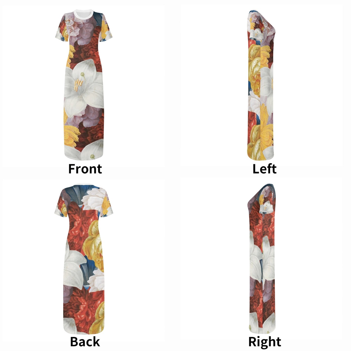 FLOODED Womens Short Sleeve Dress Casual