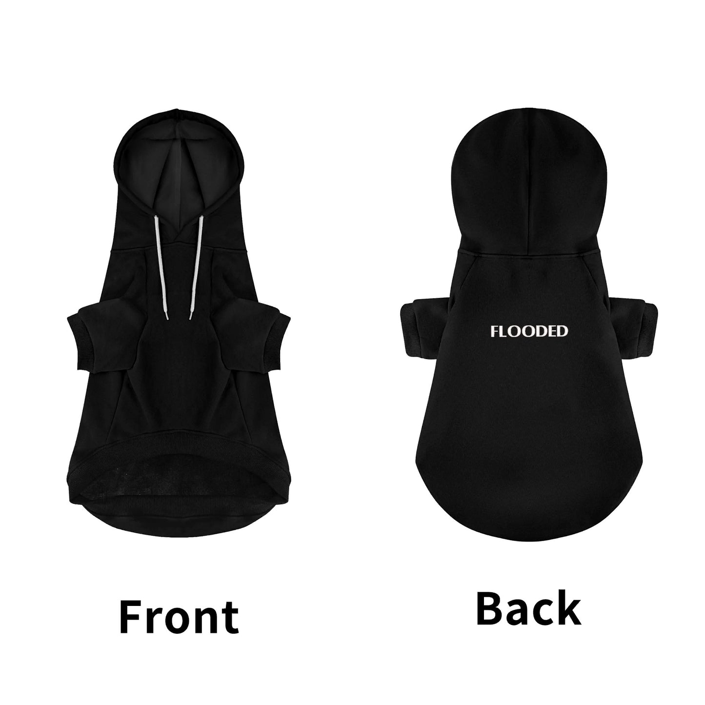 Embroidered Text for Cotton XL-6XL Dog Coat Pet Hoodie
