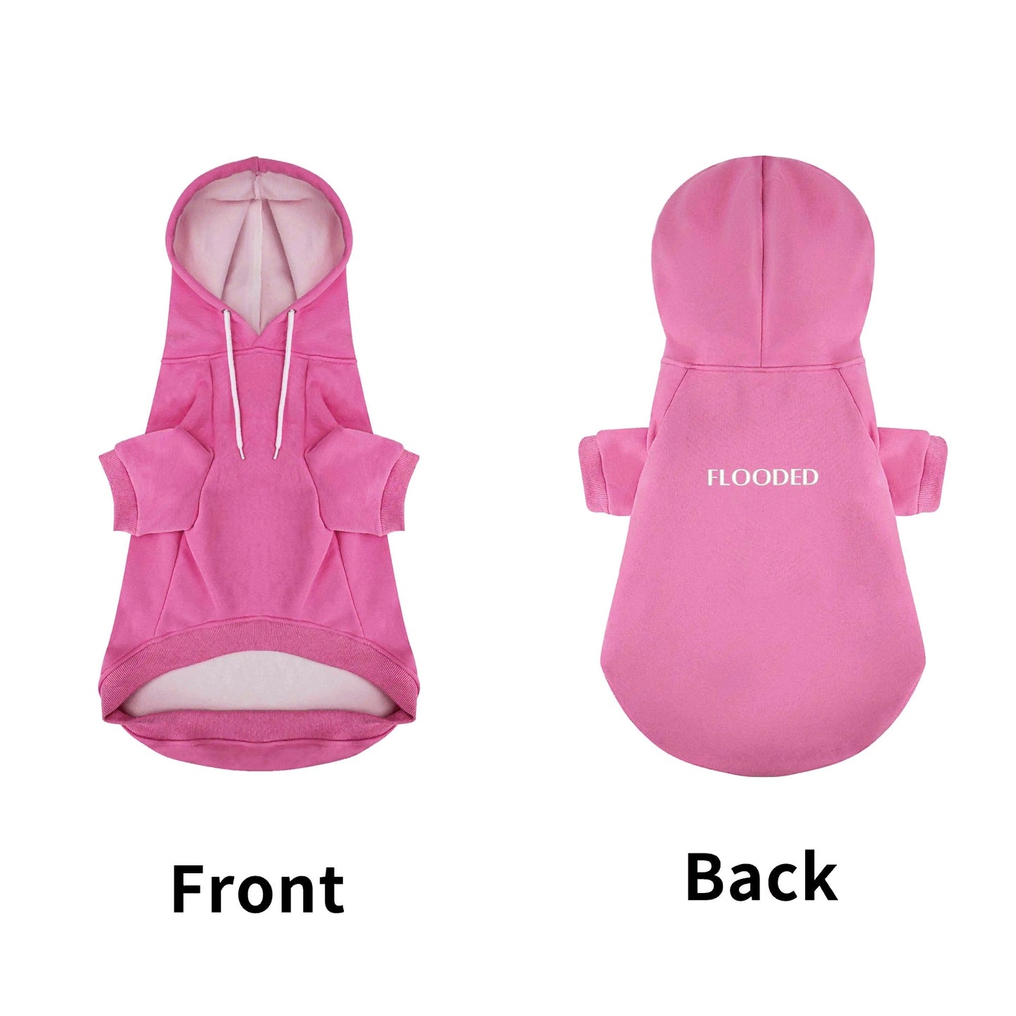 Embroidered Text for Cotton XL-6XL Dog Coat Pet Hoodie