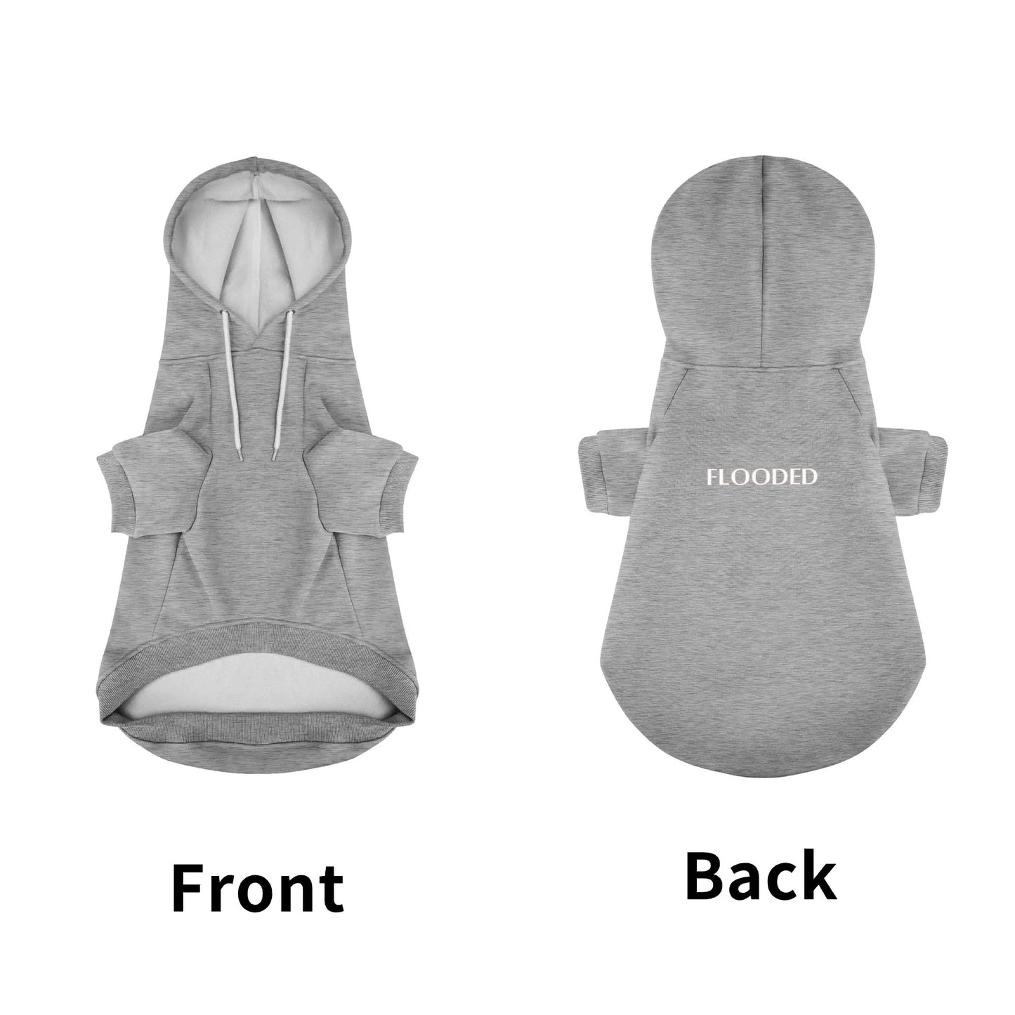 Embroidered Text for Cotton XL-6XL Dog Coat Pet Hoodie