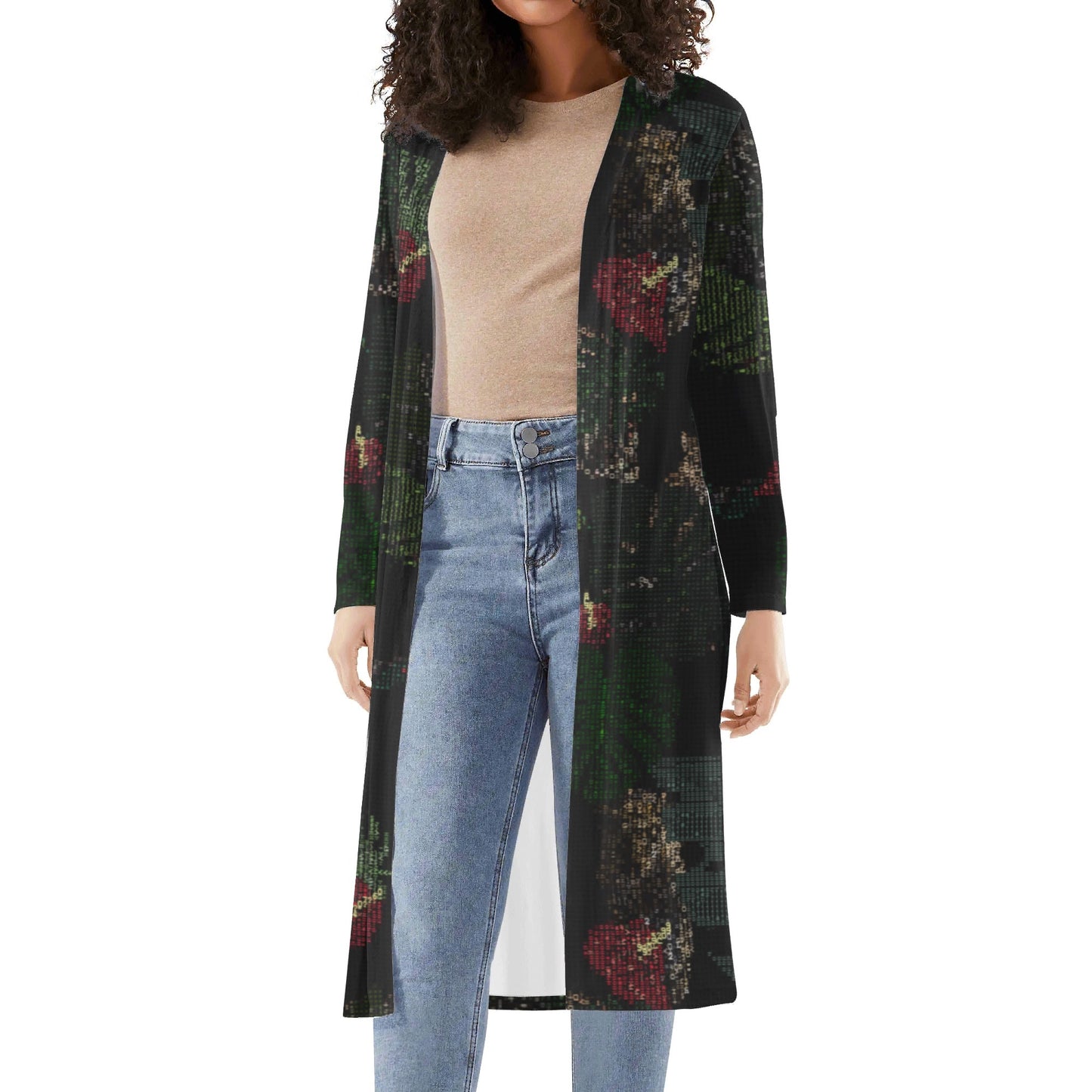 FLOODED Womens Long Flowy Lightweight Kimono Cardigans