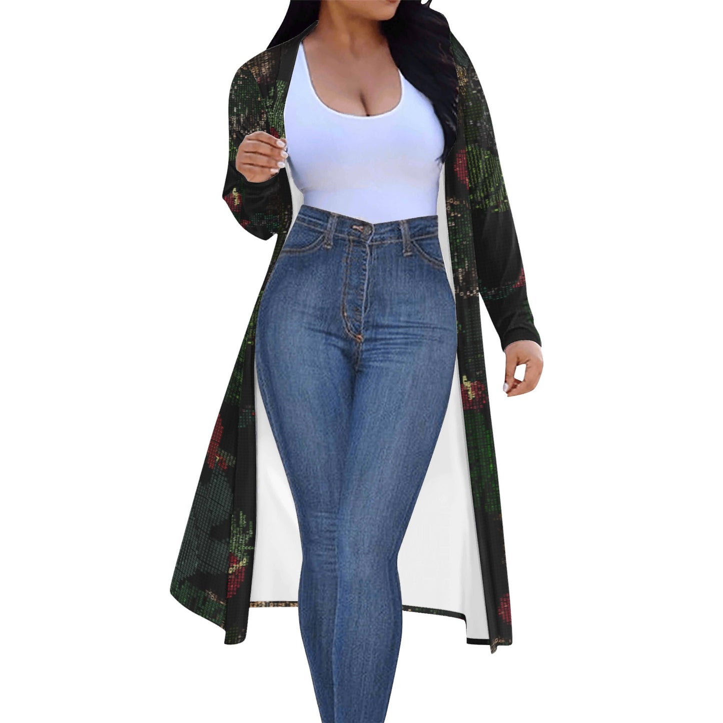 FLOODED Womens Long Flowy Lightweight Kimono Cardigans