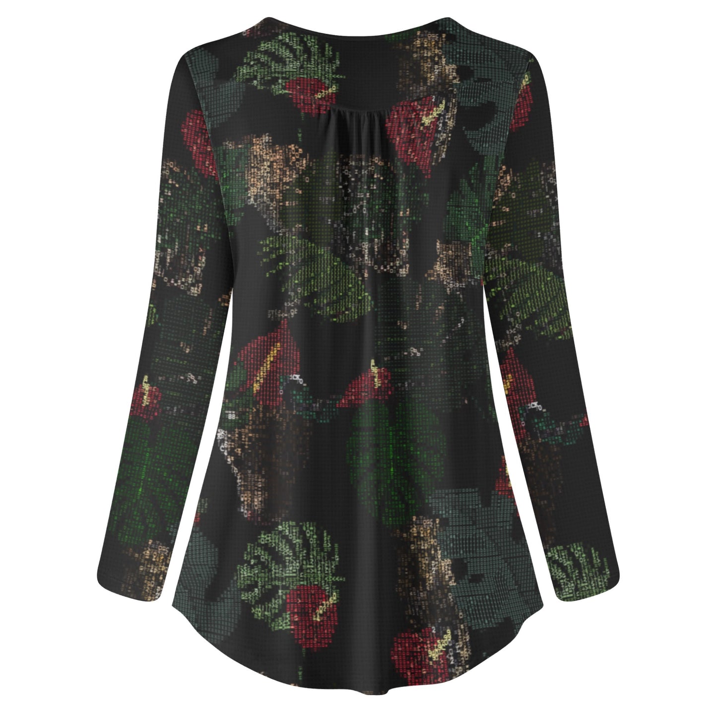 FLOODED Womens Long Sleeve Loose Flare Blouse