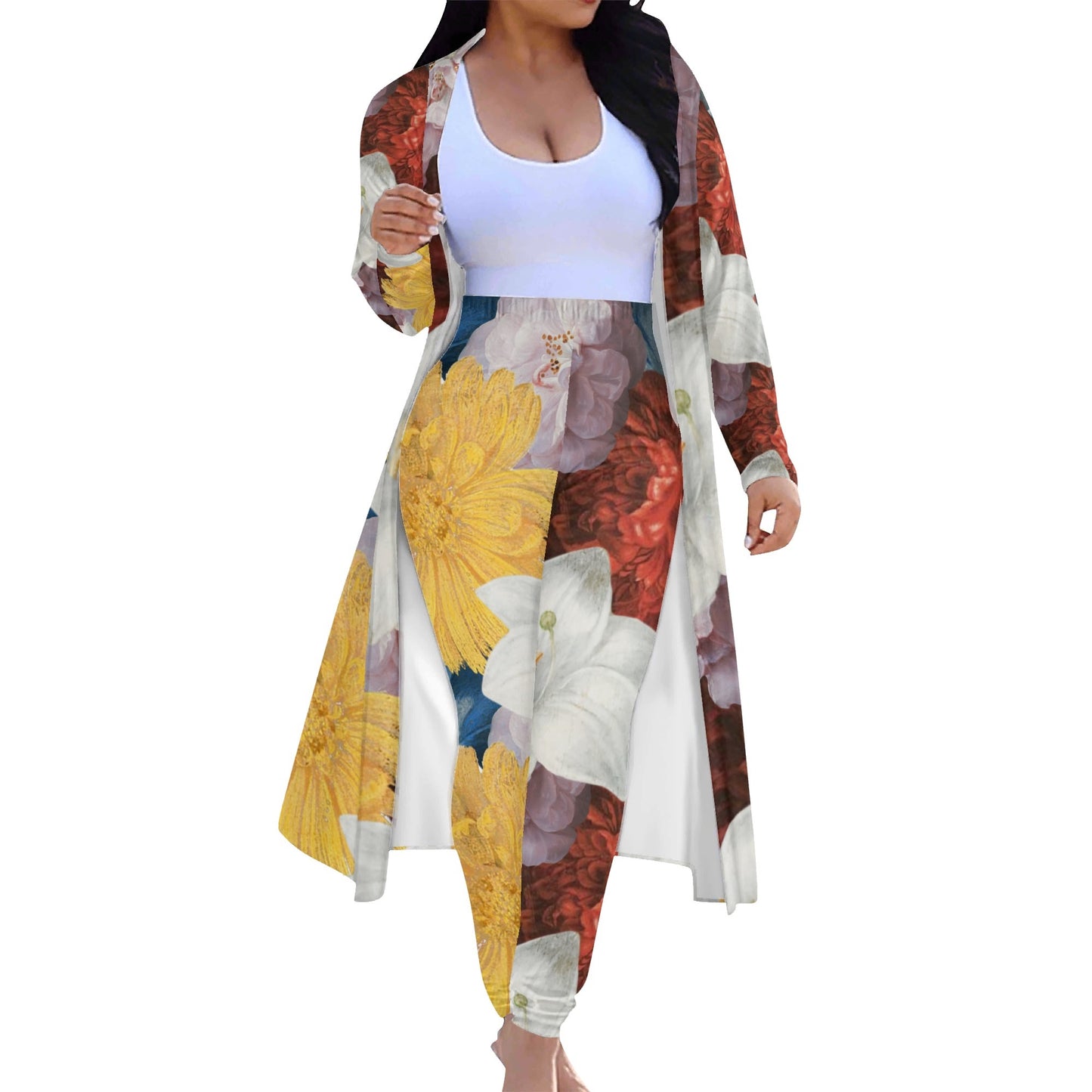 FLOODED VIBES Womens Long Sleeve Cardigan and Leggings Sets