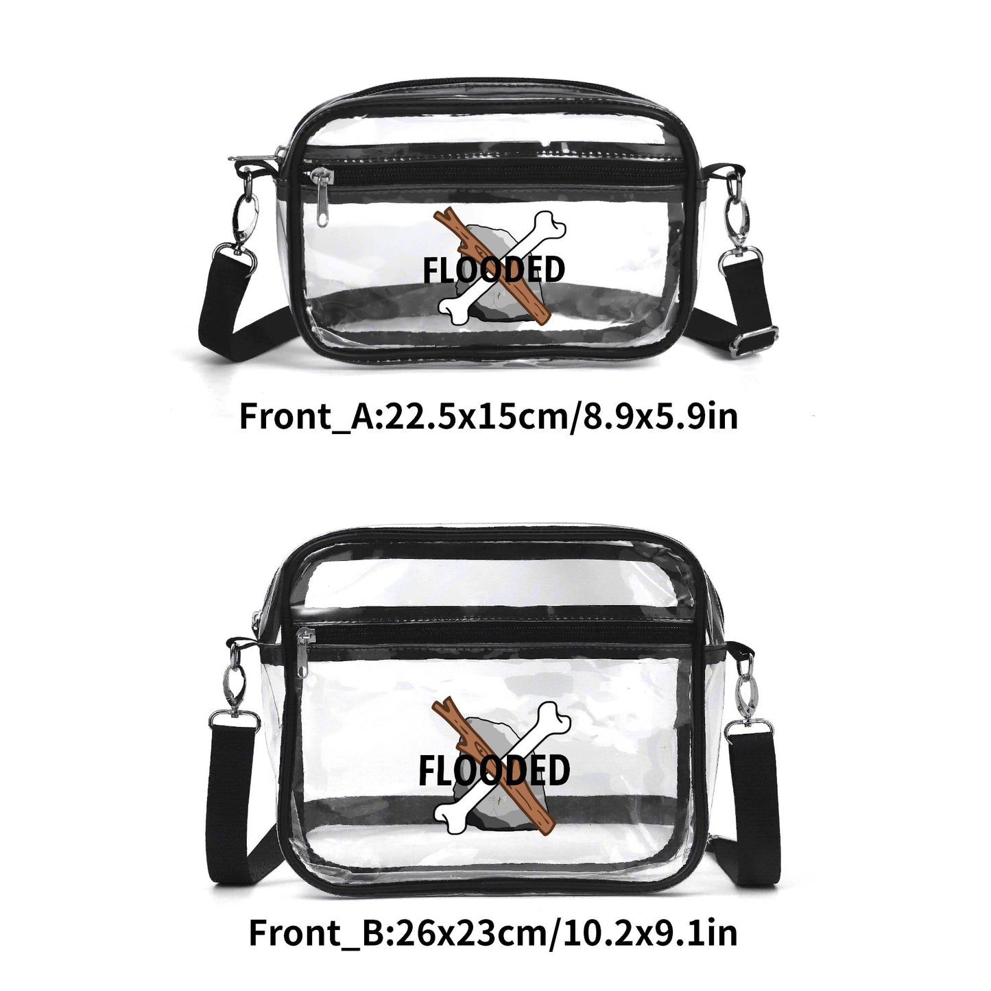 SSB Clear Fashion Waterproof Transparent Summer Bag (Single-Sided Print)
