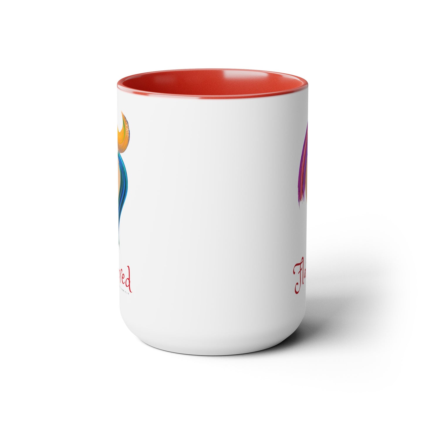 Flattered Two-Tone Coffee Mugs, 15oz
