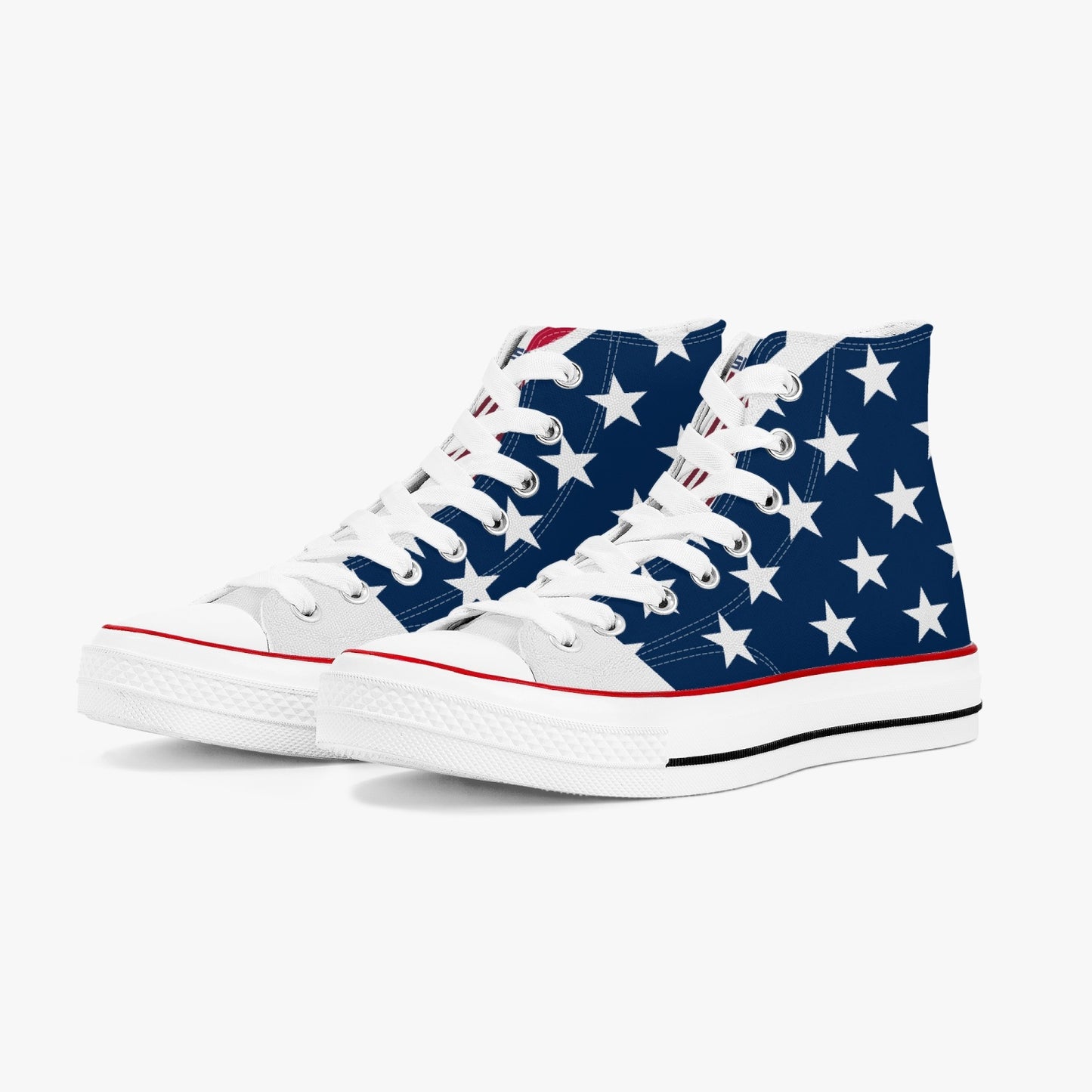 Smyly Sickwitit USA New High-Top Canvas Shoes - White