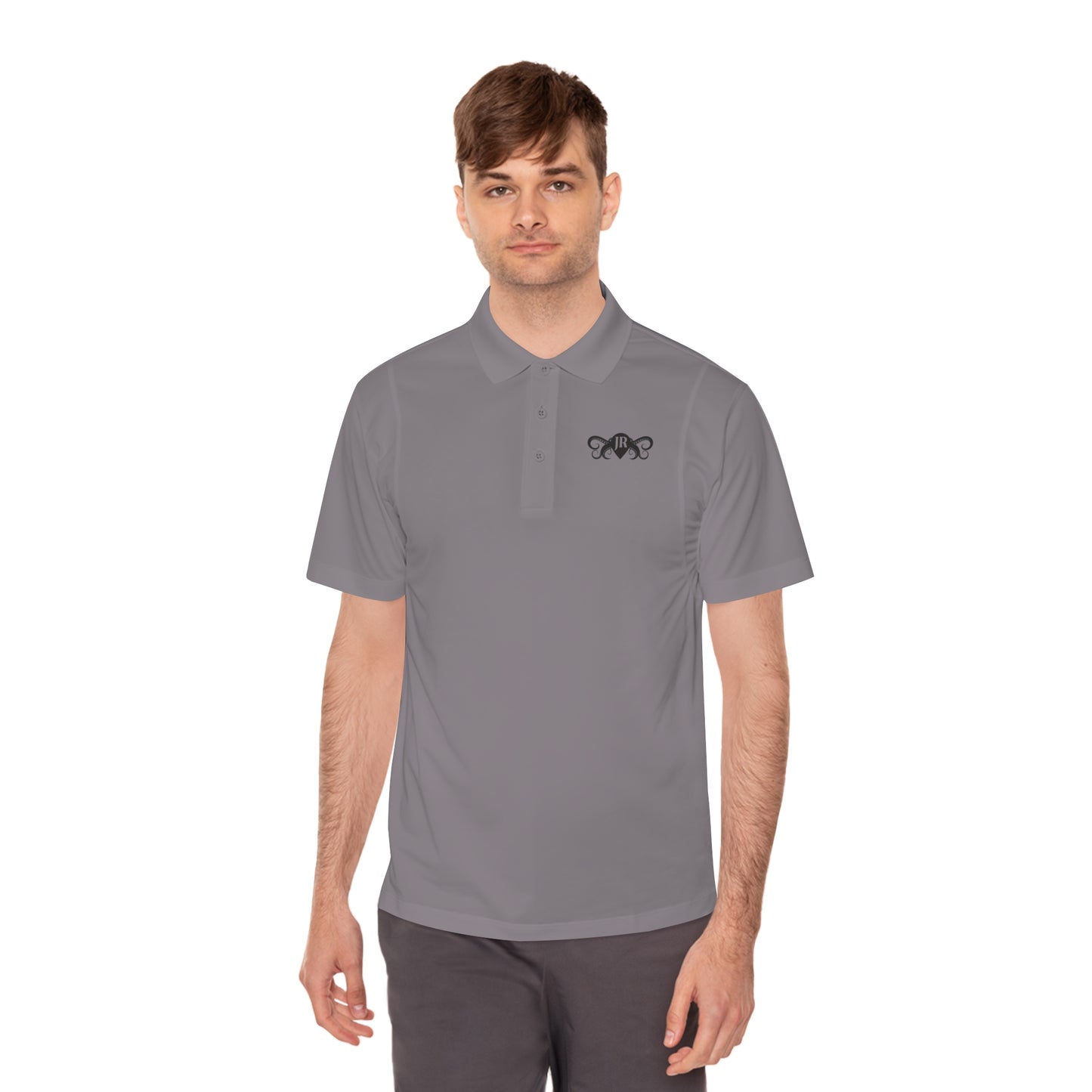 JR Men's Sport Polo Shirt - Classic White with Stylish Logo