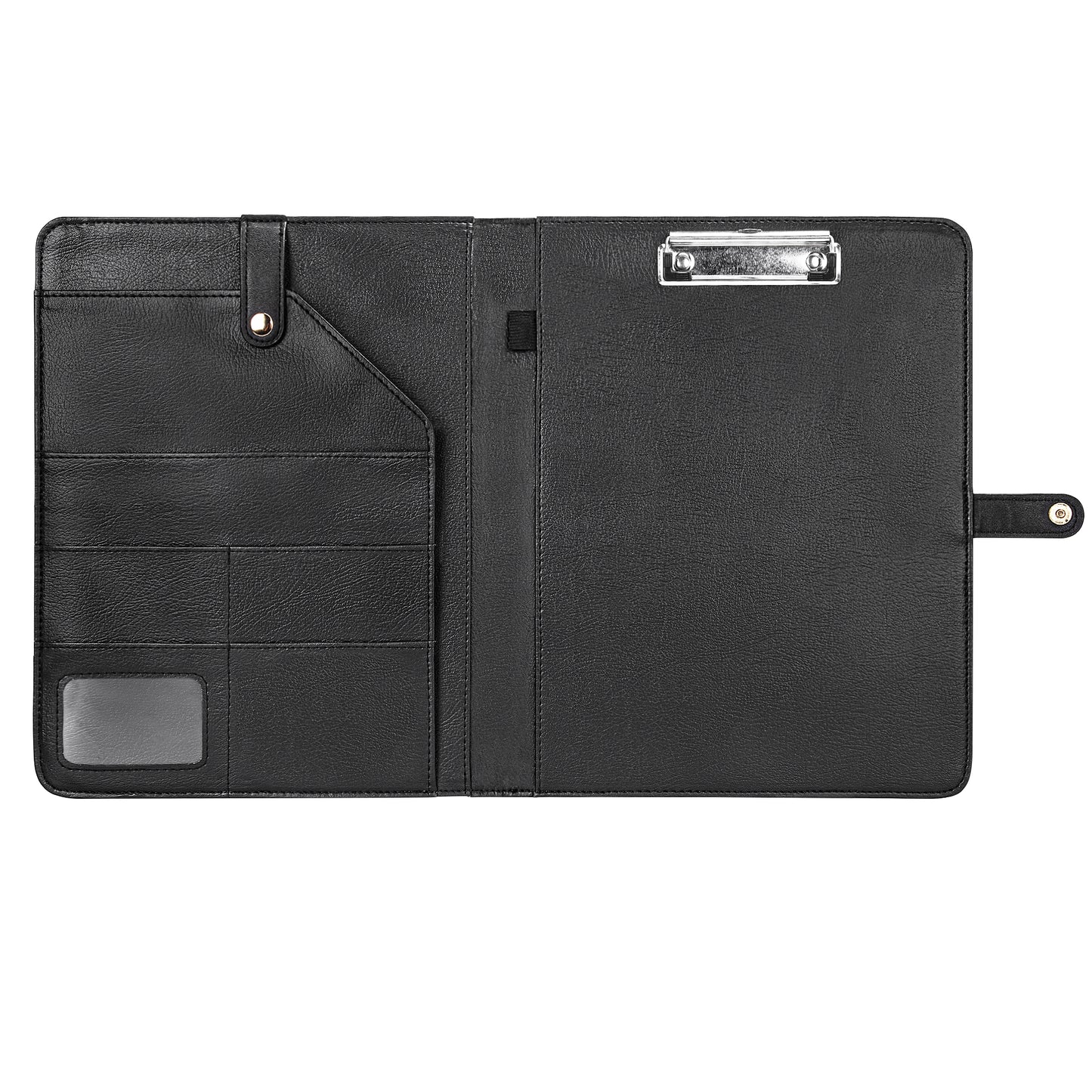 SSB Foldable Leather Portfolio Organizer with Clipboard