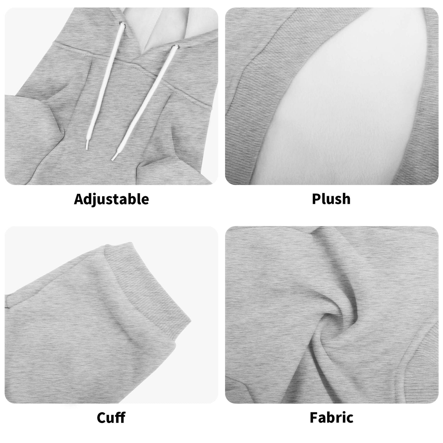 Embroidered Text for Cotton XL-6XL Dog Coat Pet Hoodie