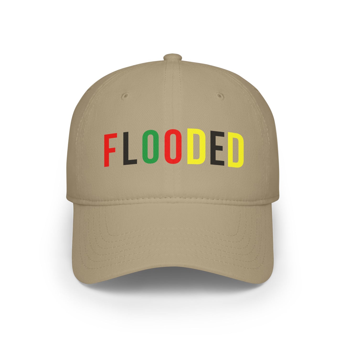 Flooded Letters Low Profile Baseball Cap