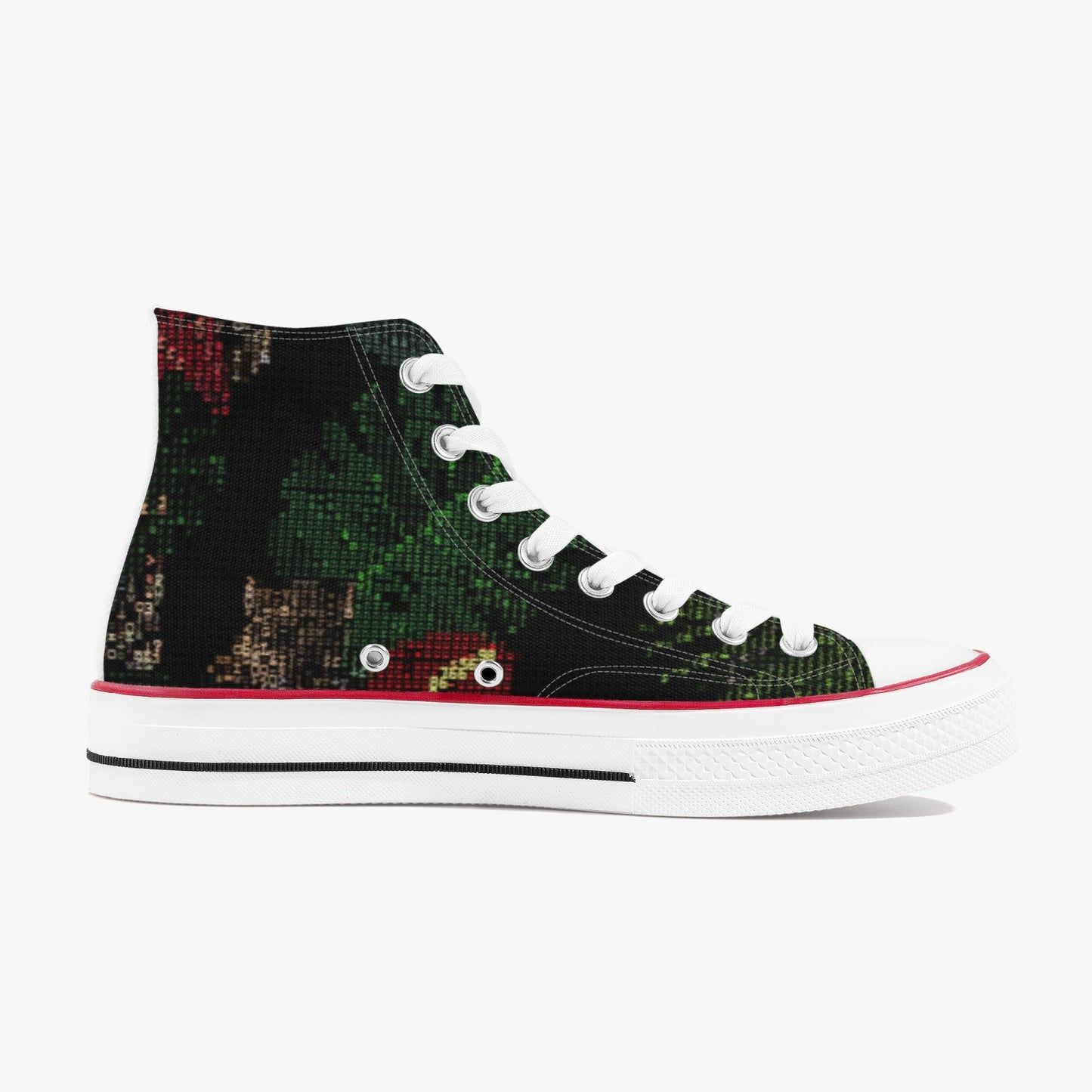 New Balanced High-Top Canvas Shoes - White