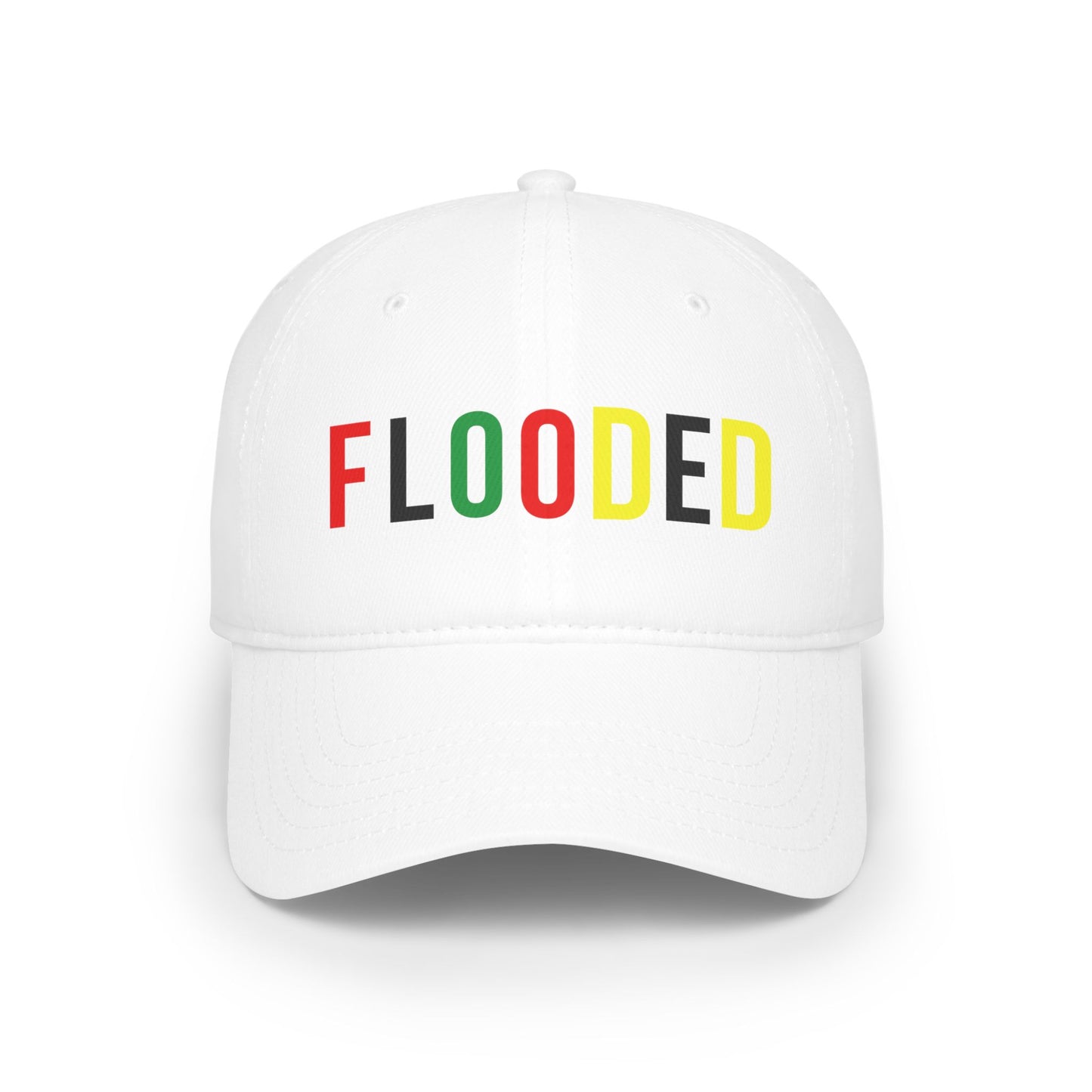 Flooded Letters Low Profile Baseball Cap