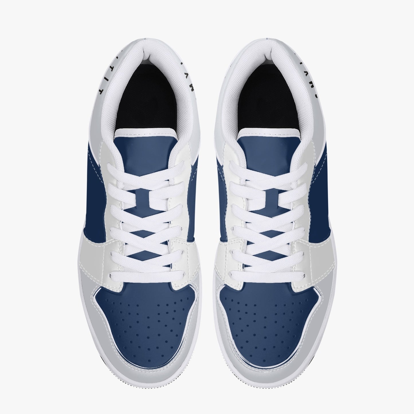 Smyly Blues Low-Top Leather Sneakers - White/Black