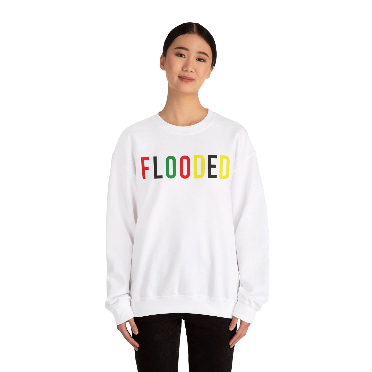 Flooded letters Unisex Heavy Blend™ Crewneck Sweatshirt