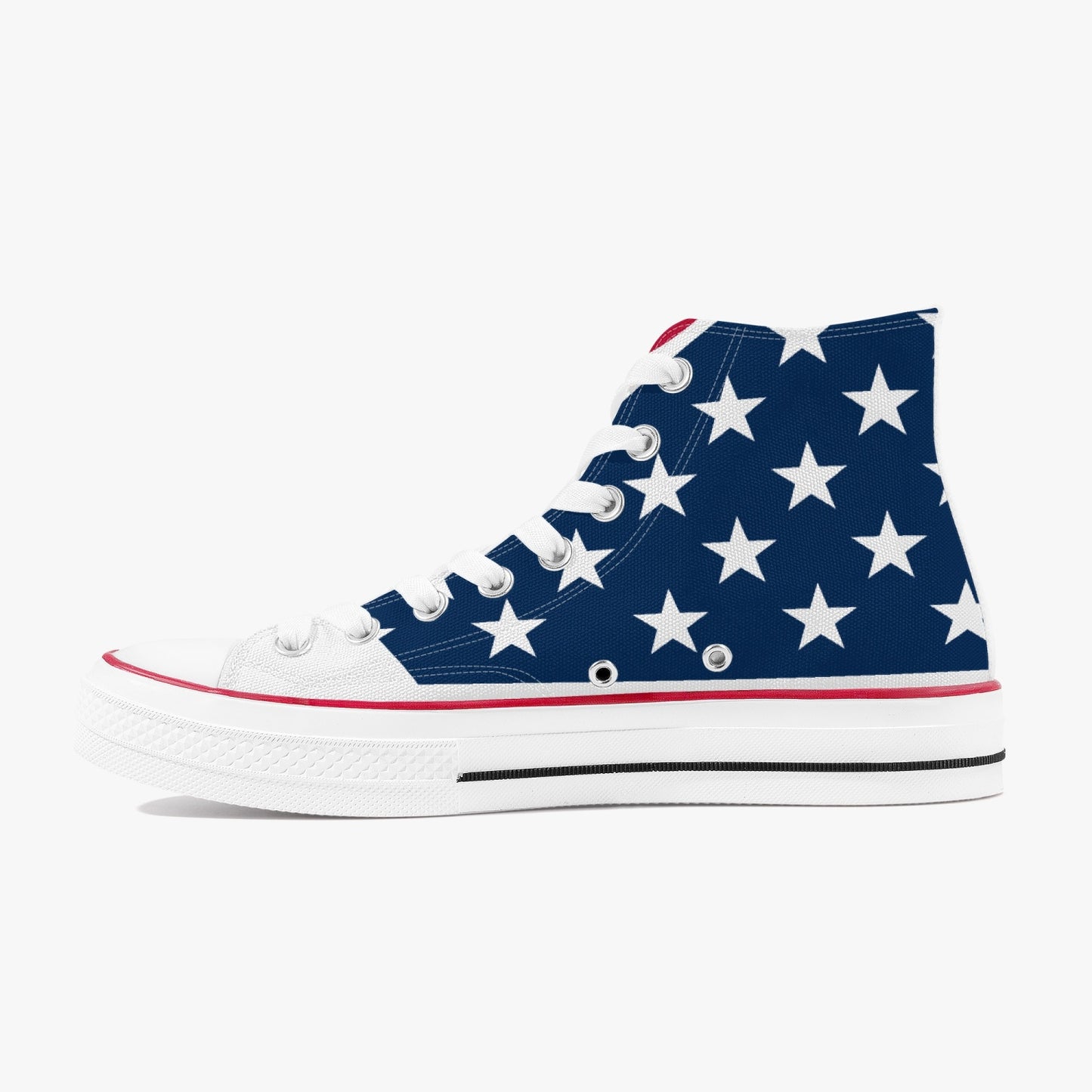 Smyly Sickwitit USA New High-Top Canvas Shoes - White
