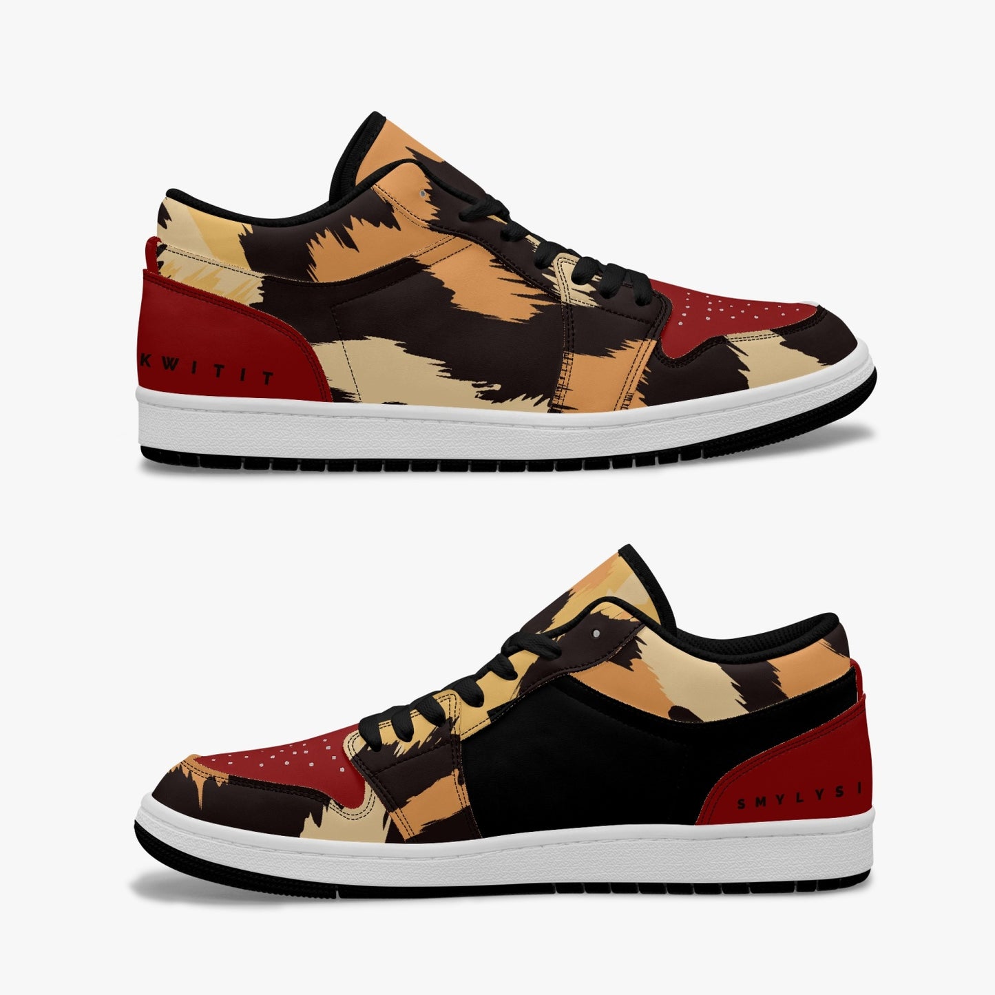 Flooded Jungle Type 2 Low-Top AJ1 Leather Sneakers