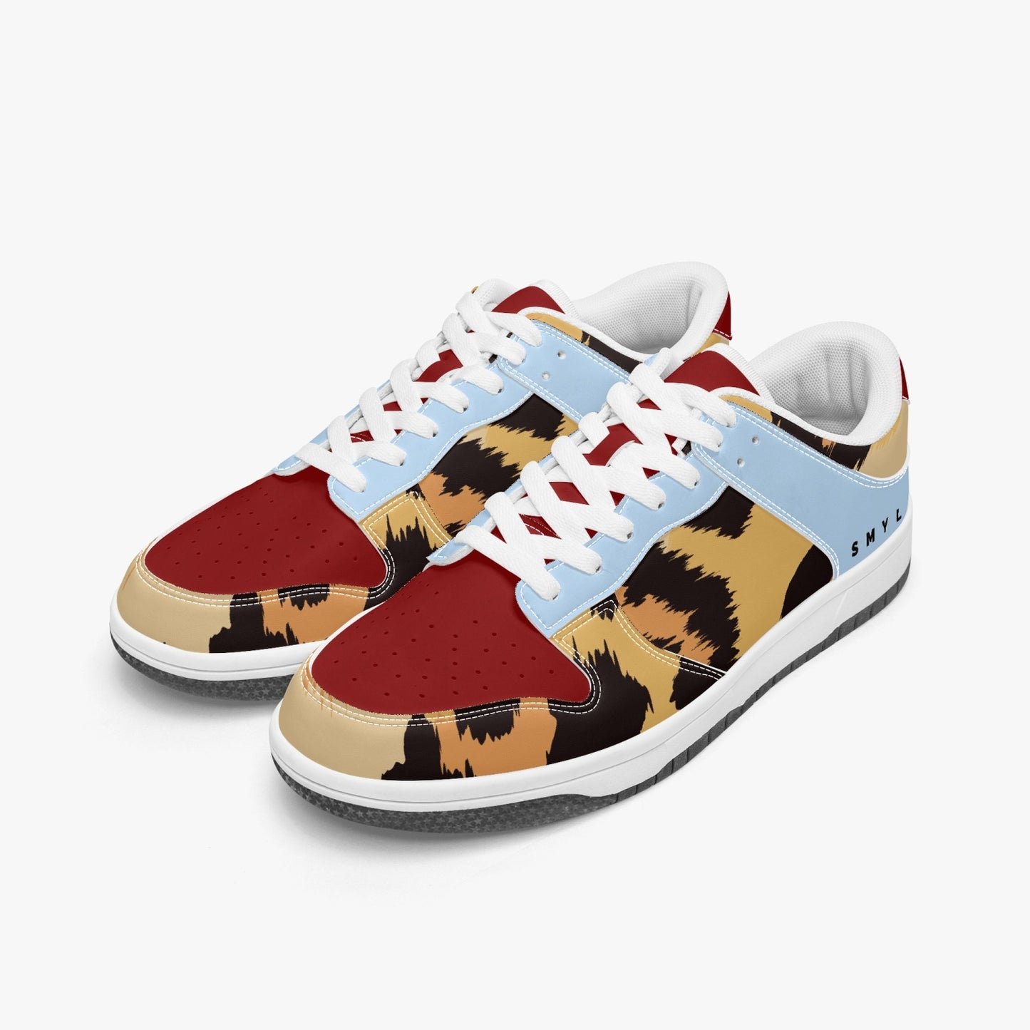 Flooded Dunk Stylish Low-Top Leather Sneakers