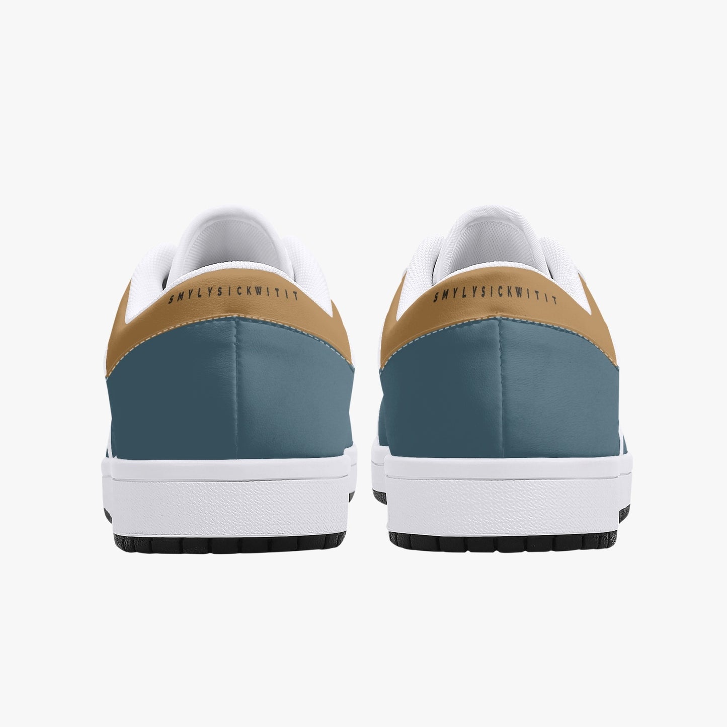 Smyly Sickwitit Low-Top Leather Sneakers - White/Black