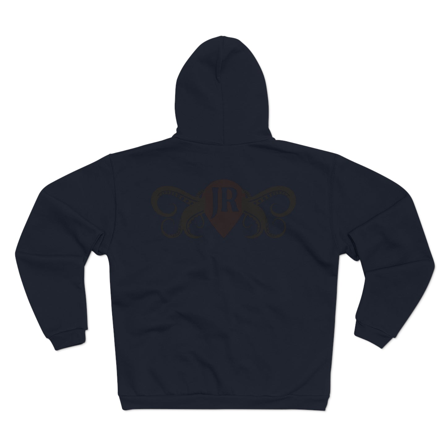 JR Unisex Hooded Zip Sweatshirt with Octopus Design - Perfect for Aquatic Lovers